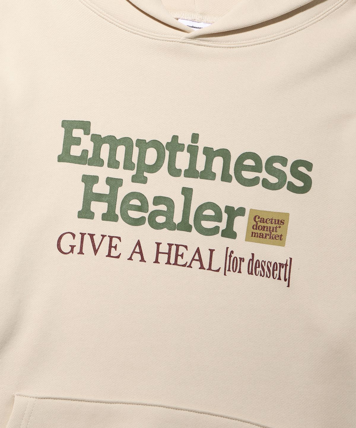 캑터스도넛마켓(CACTUSDONUTMARKET) Emptiness Healer Hoodie - Cream