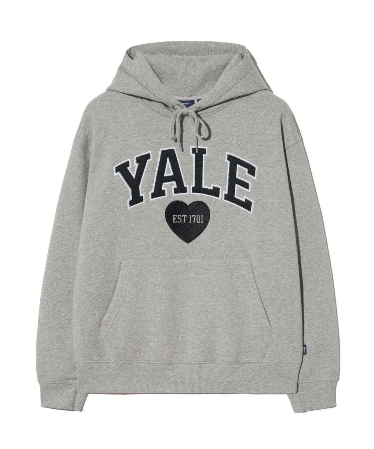 예일(YALE) 하트 투톤아치 후드_그레이