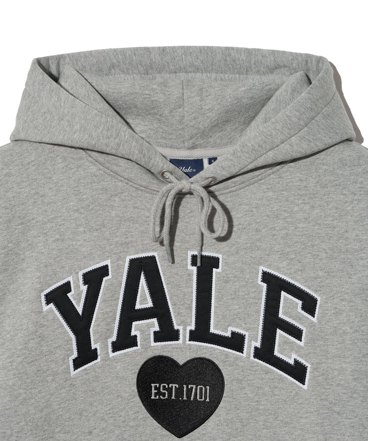 예일(YALE) 하트 투톤아치 후드_그레이