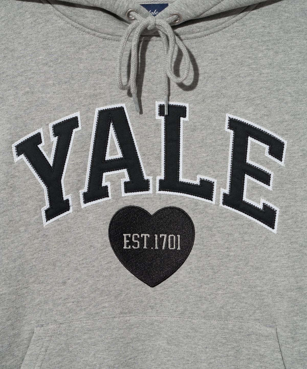 예일(YALE) 하트 투톤아치 후드_그레이