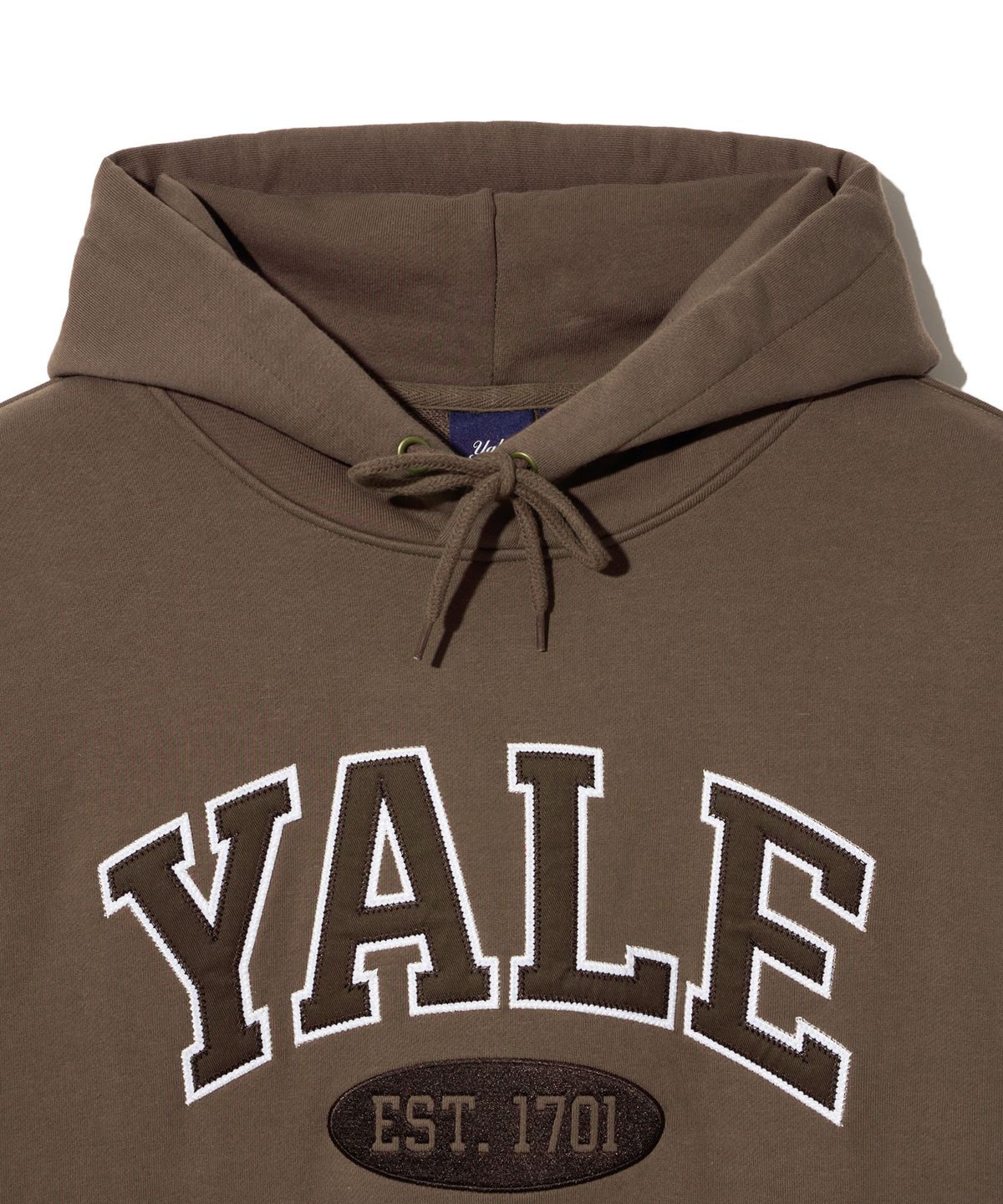 예일(YALE) 투톤아치 후드_브라운