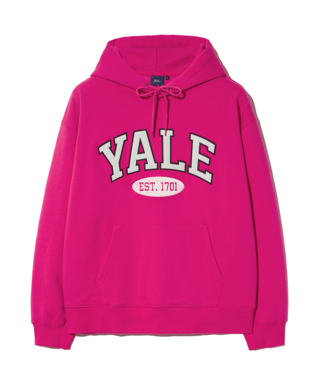 예일(YALE) 투톤아치 후드_핫핑크