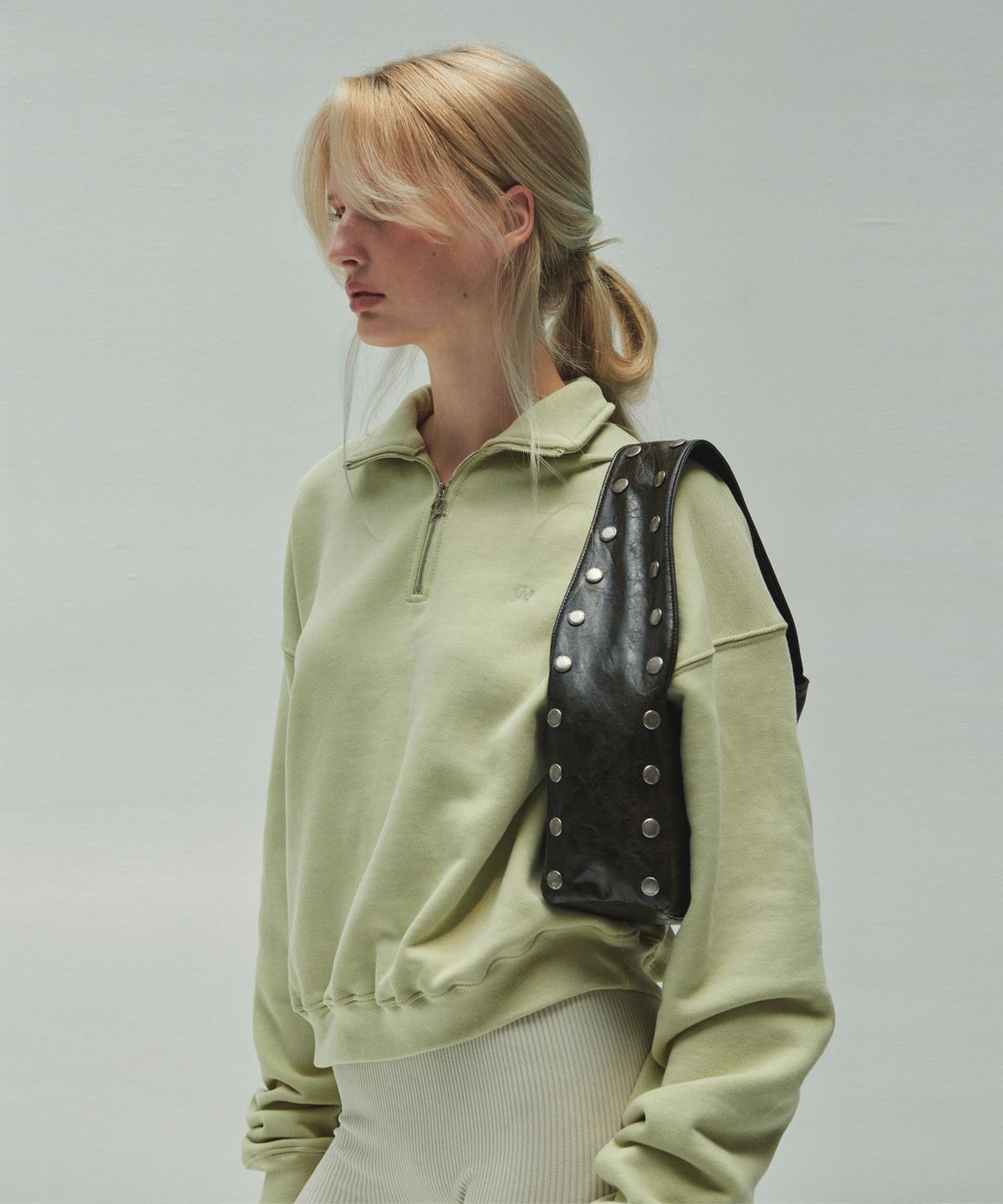 다이애그널(DIAGONAL) DIAGONAL LOGO HALF ZIP UP (mint)