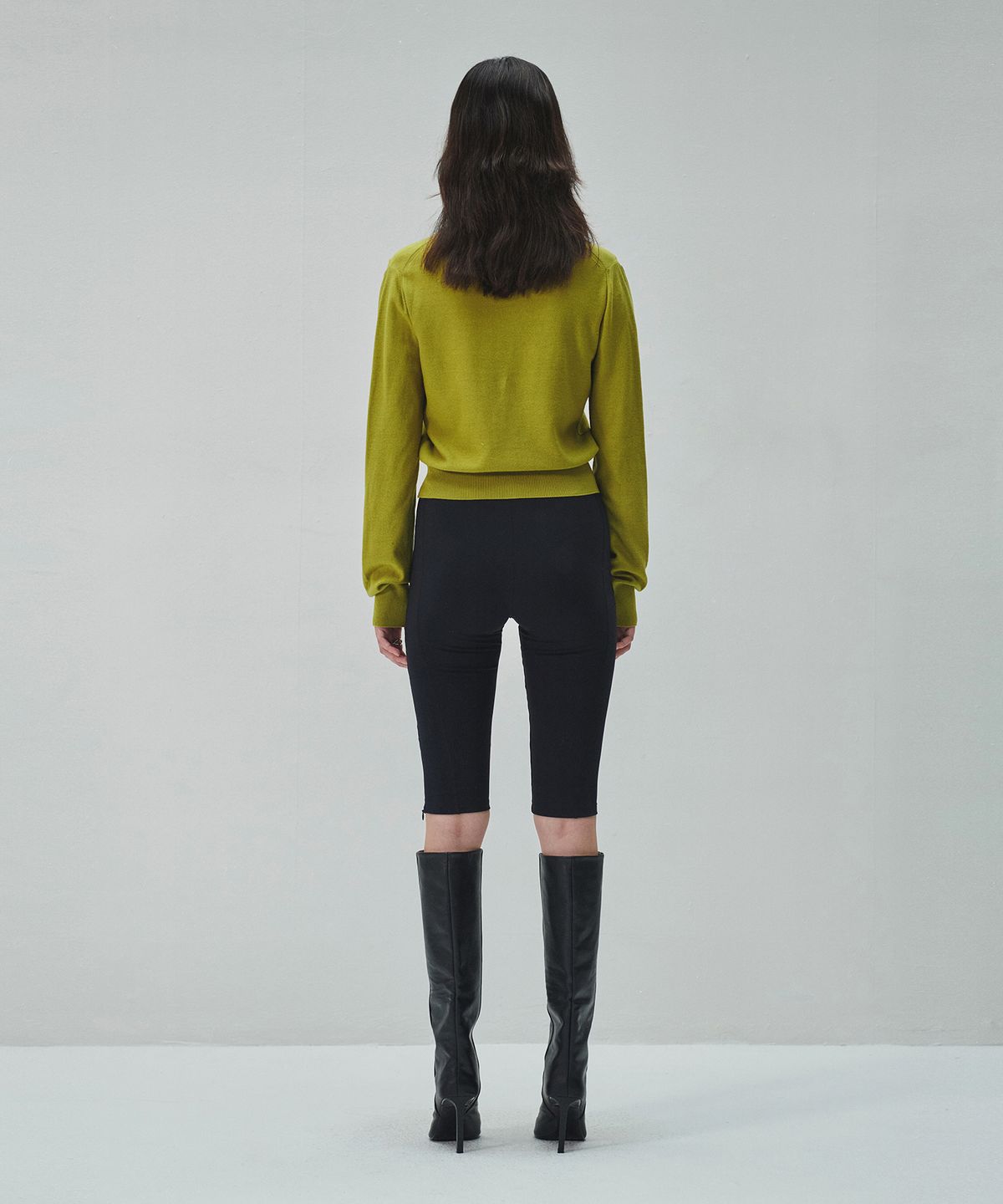 다이애그널(DIAGONAL) SLIT KNIT CARDIGAN (olive)