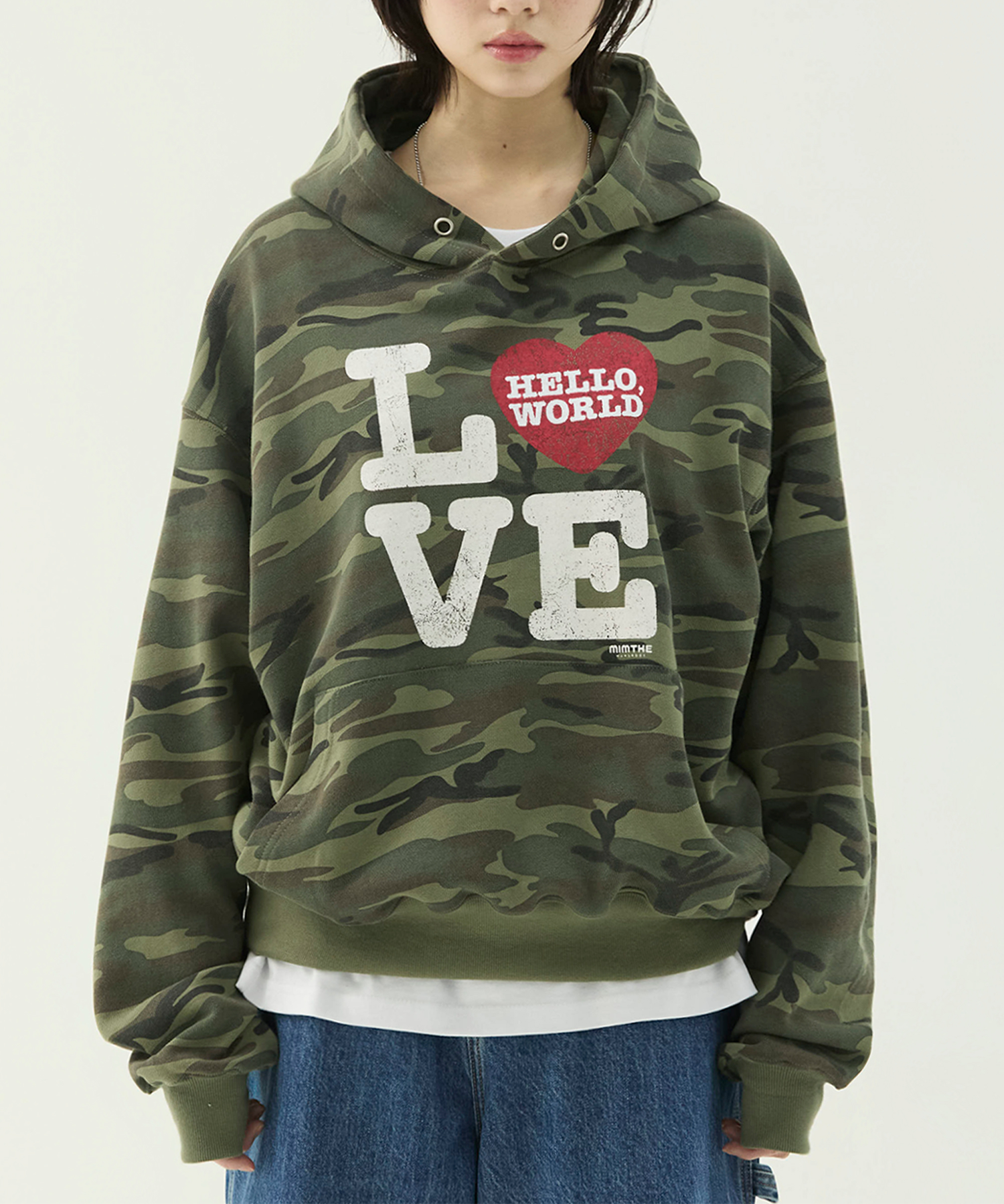 パーカー・フーディ [MIM the wardrobe] Hello World LOVE hoodie MUSINSA | MIMTHEWARDROBE Hello World LOVE Hoodie_Black