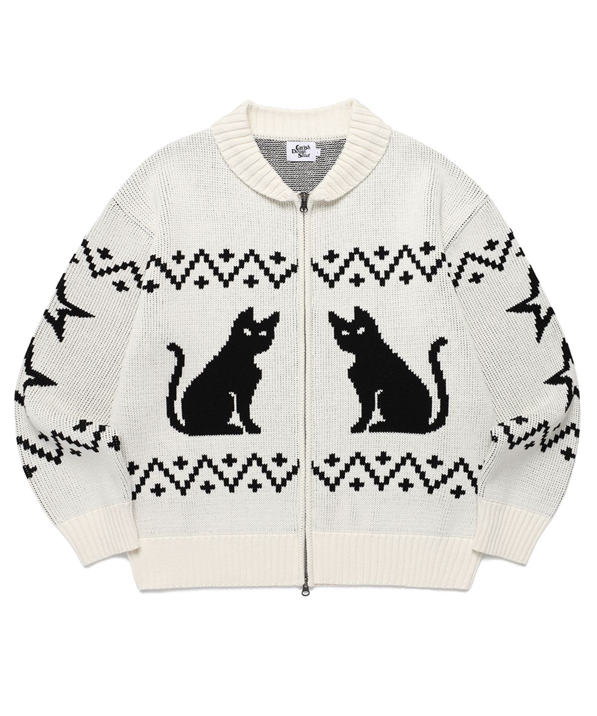 카비시(CAVISH) CATS ZIP UP CARDIGAN IVORY(CV2DFUK680A)