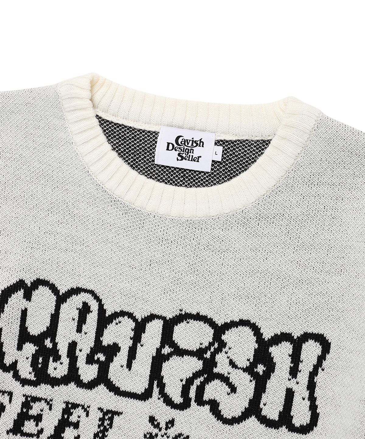 카비시(CAVISH) MEGA CYCLONE KNIT SWEATER IVORY(CV2EFUK601A)