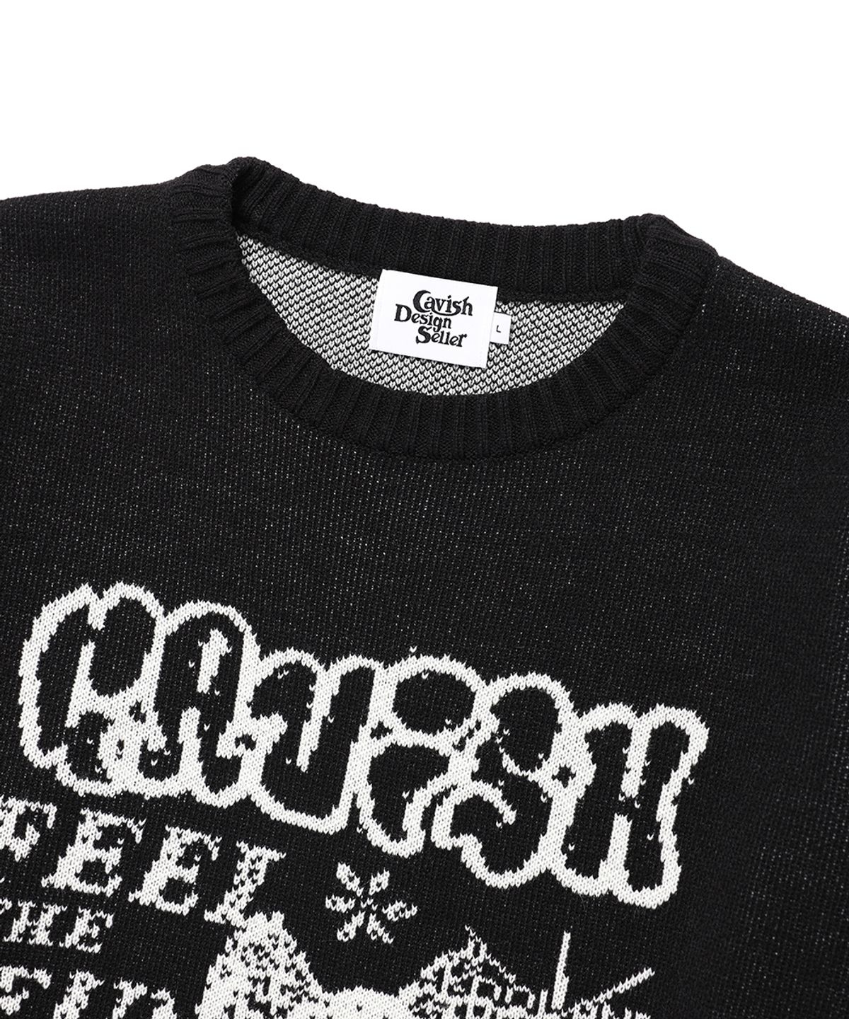 카비시(CAVISH) MEGA CYCLONE KNIT SWEATER BLACK(CV2EFUK601A)
