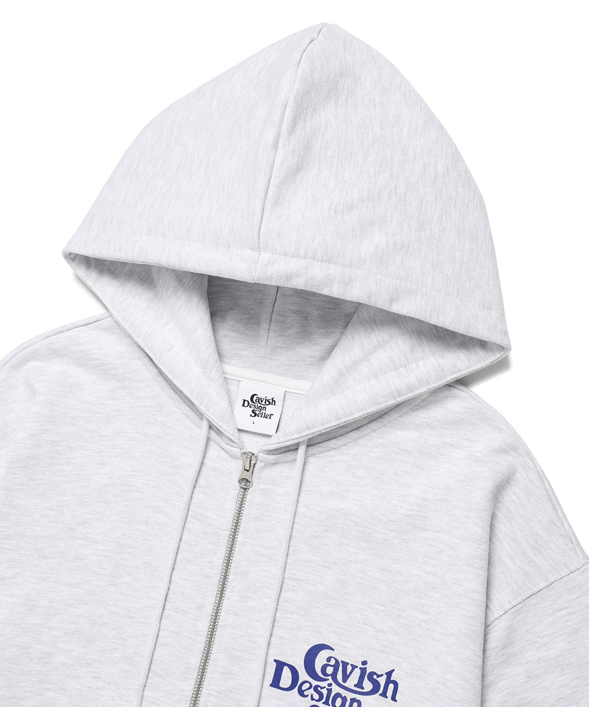 카비시(CAVISH) SELLER LOGO ZIP UP HOODIE LIGHT GREY(CV2FSUM480A)