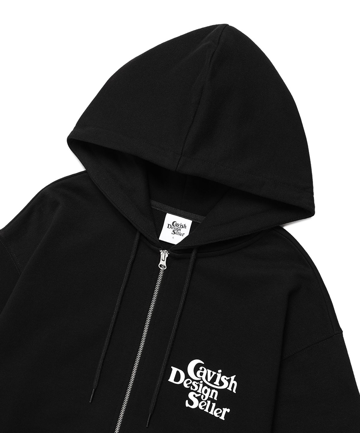 카비시(CAVISH) SELLER LOGO ZIP UP HOODIE BLACK(CV2FSUM480A)