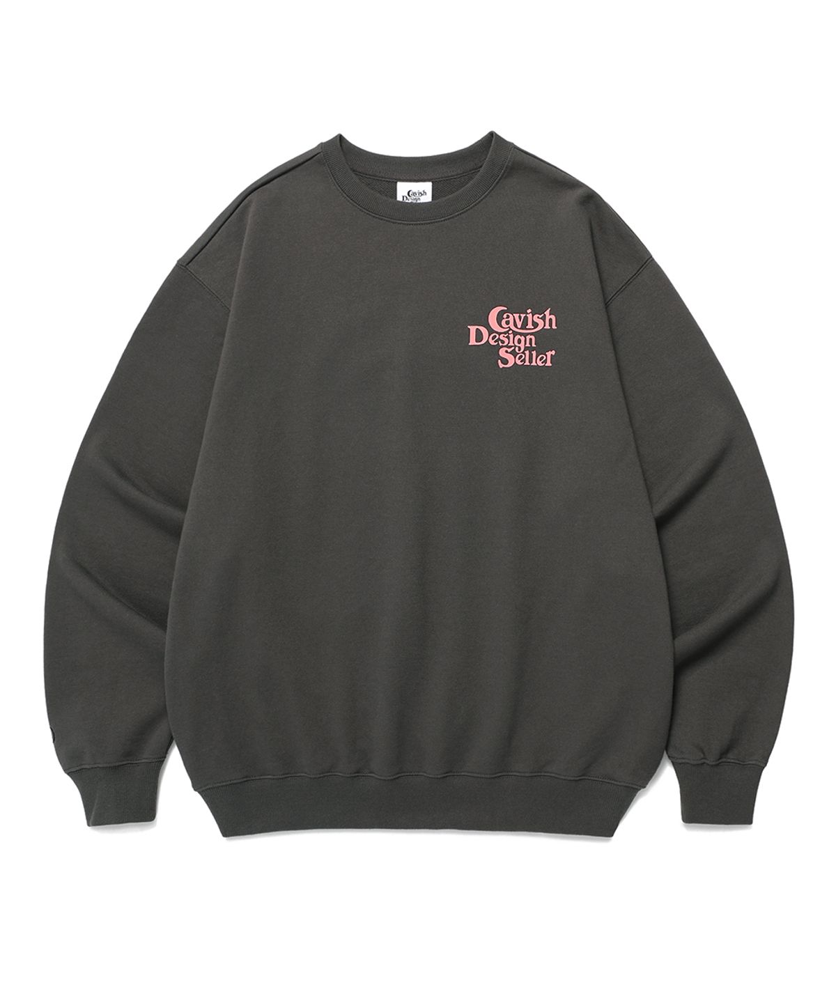 카비시(CAVISH) SELLER LOGO SWEATSHIRT CHARCOAL(CV2EFUM441A)