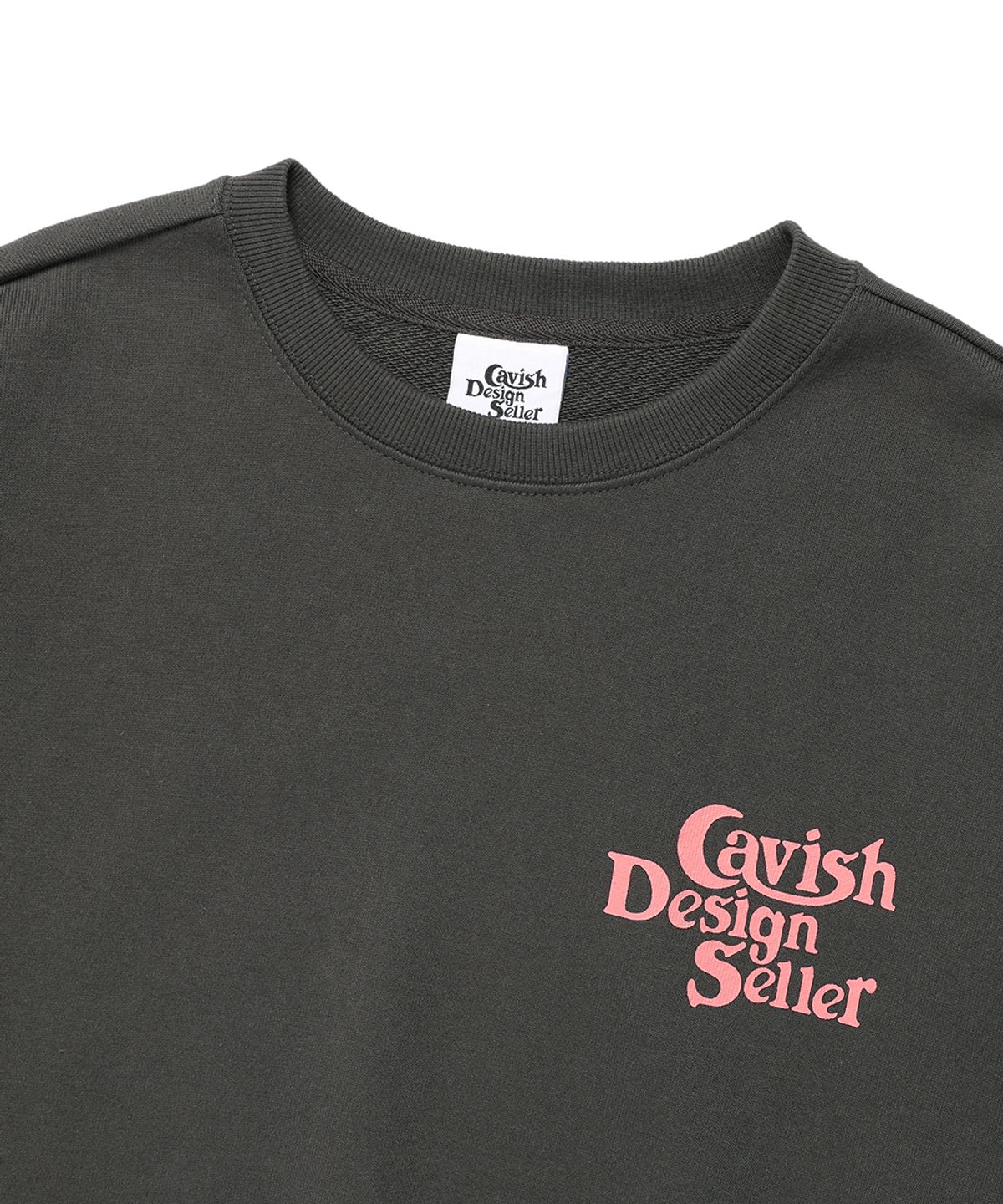 카비시(CAVISH) SELLER LOGO SWEATSHIRT CHARCOAL(CV2EFUM441A)