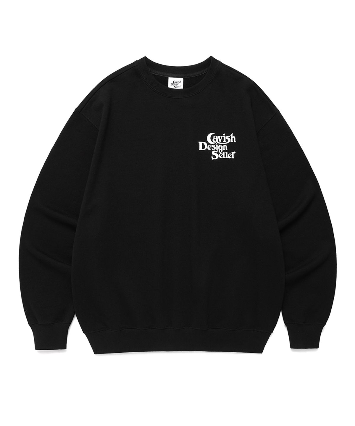카비시(CAVISH) SELLER LOGO SWEATSHIRT BLACK(CV2EFUM441A)
