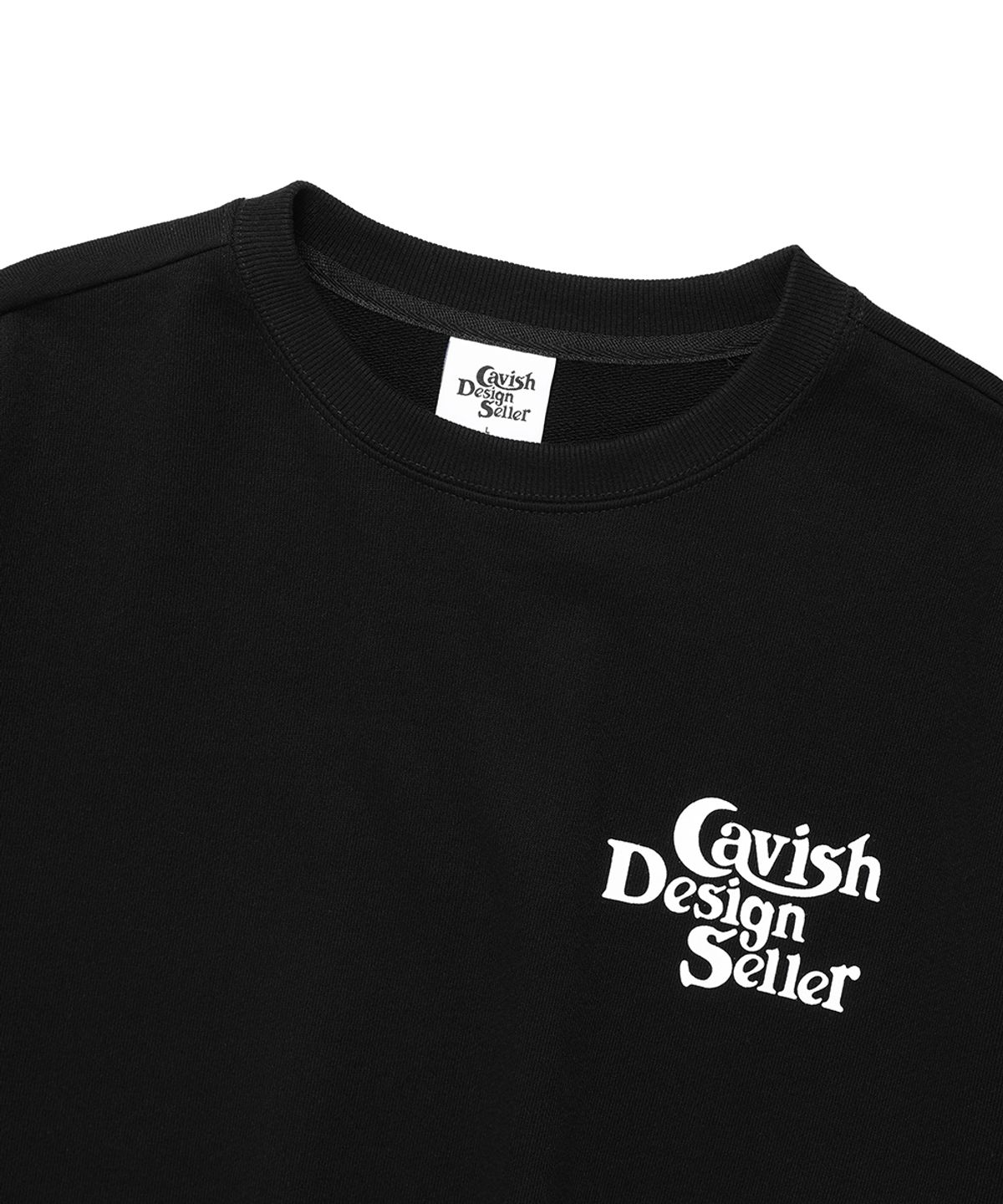 카비시(CAVISH) SELLER LOGO SWEATSHIRT BLACK(CV2EFUM441A)