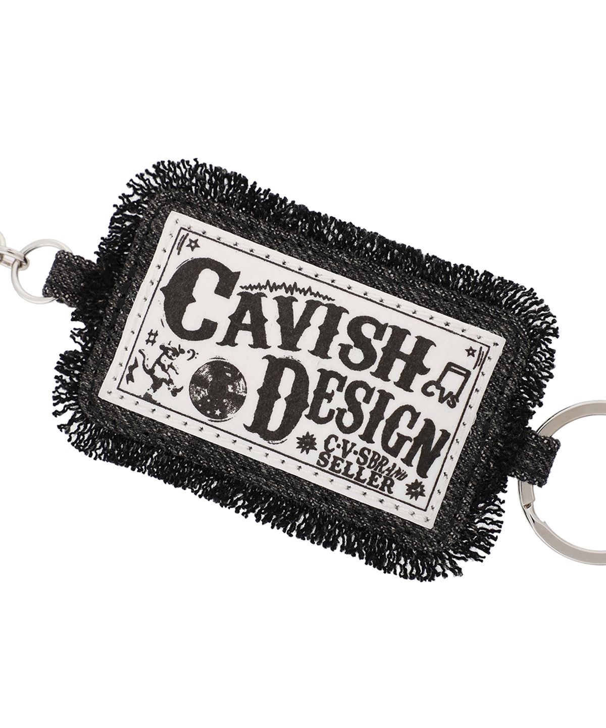카비시(CAVISH) RAWCUT WASHED DENIM KEYRING BLACK(CV2EFUAB62A)