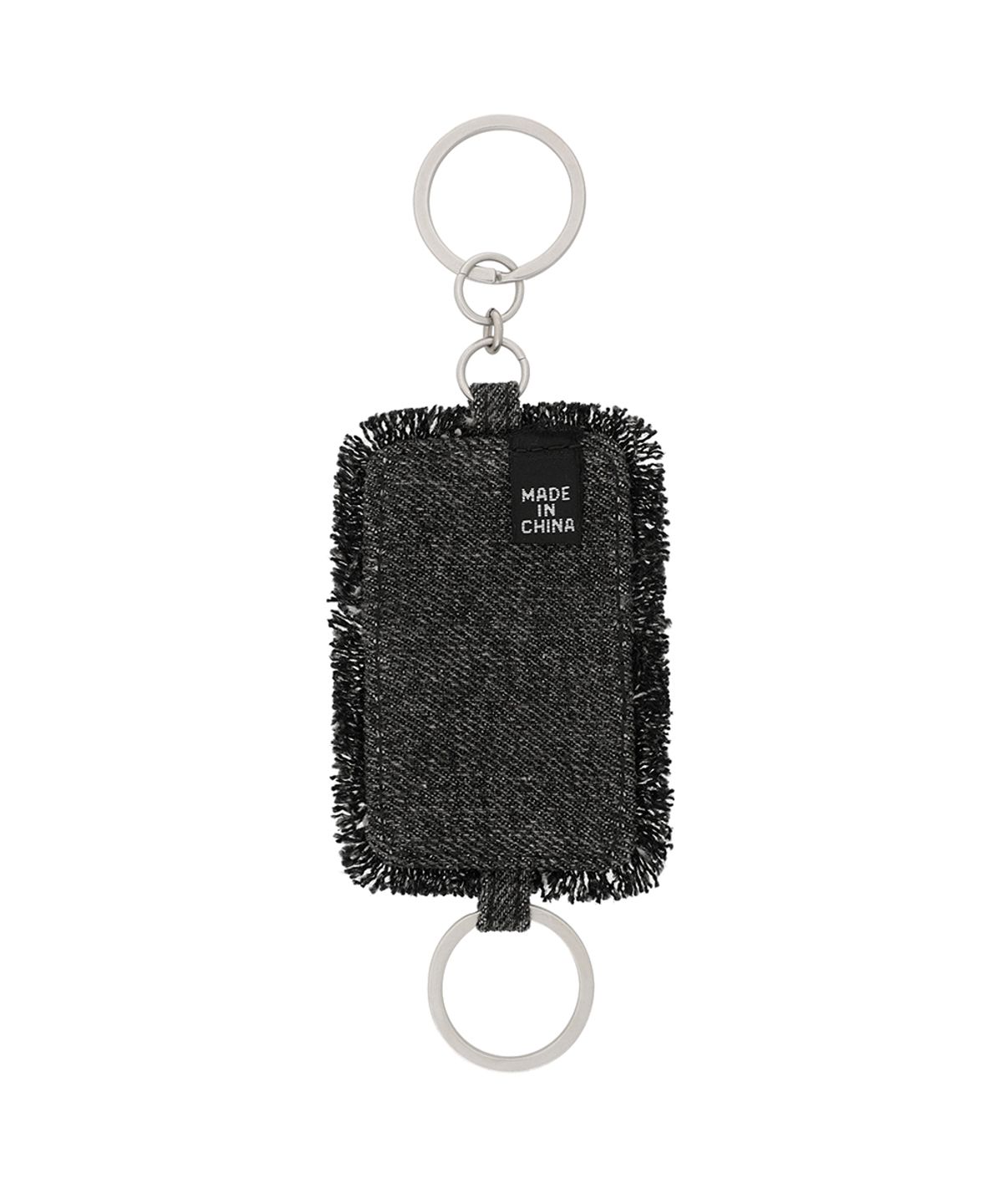 카비시(CAVISH) RAWCUT WASHED DENIM KEYRING BLACK(CV2EFUAB62A)