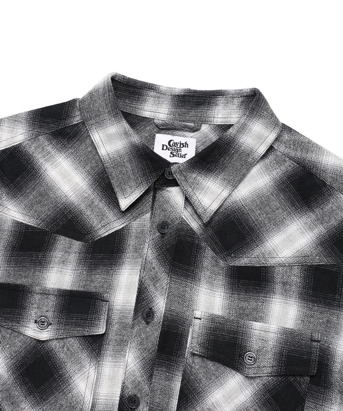 카비시(CAVISH) FLANNEL CHECK SHIRT BLACK(CV2EFUW321A)