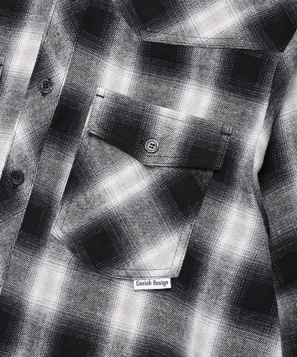 카비시(CAVISH) FLANNEL CHECK SHIRT BLACK(CV2EFUW321A)