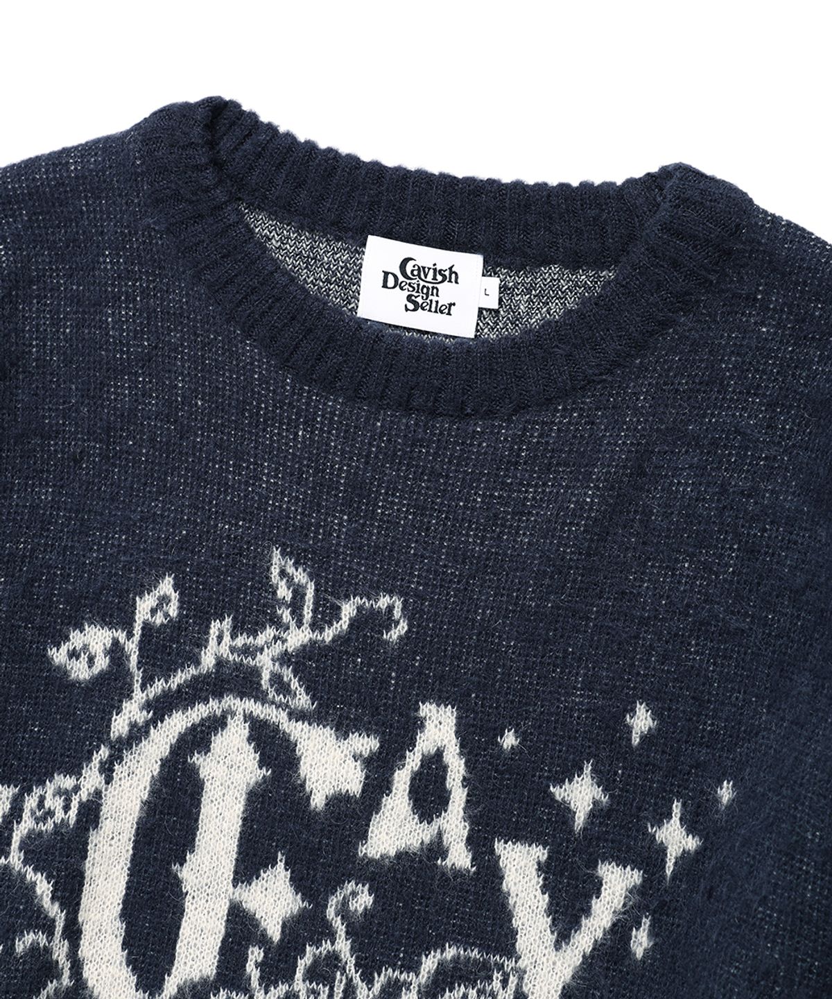 카비시(CAVISH) IVY BRUSHED KNIT SWEATER NAVY(CV2EFUK602A)