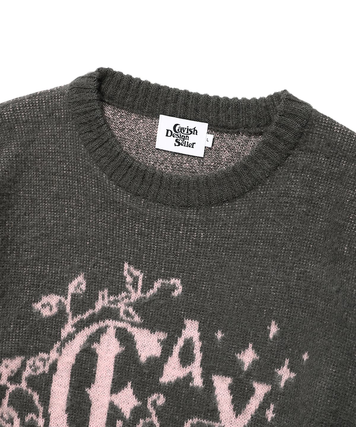 카비시(CAVISH) IVY BRUSHED KNIT SWEATER CHARCOAL(CV2EFUK602A)