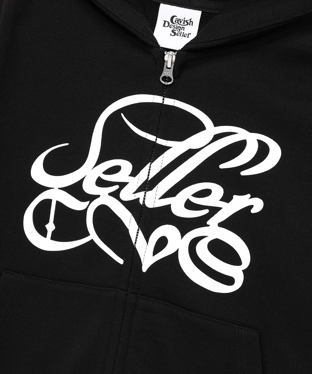 카비시(CAVISH) W CLASSIC LOGO ZIP UP HOODIE BLACK(CV2EFFM482A)