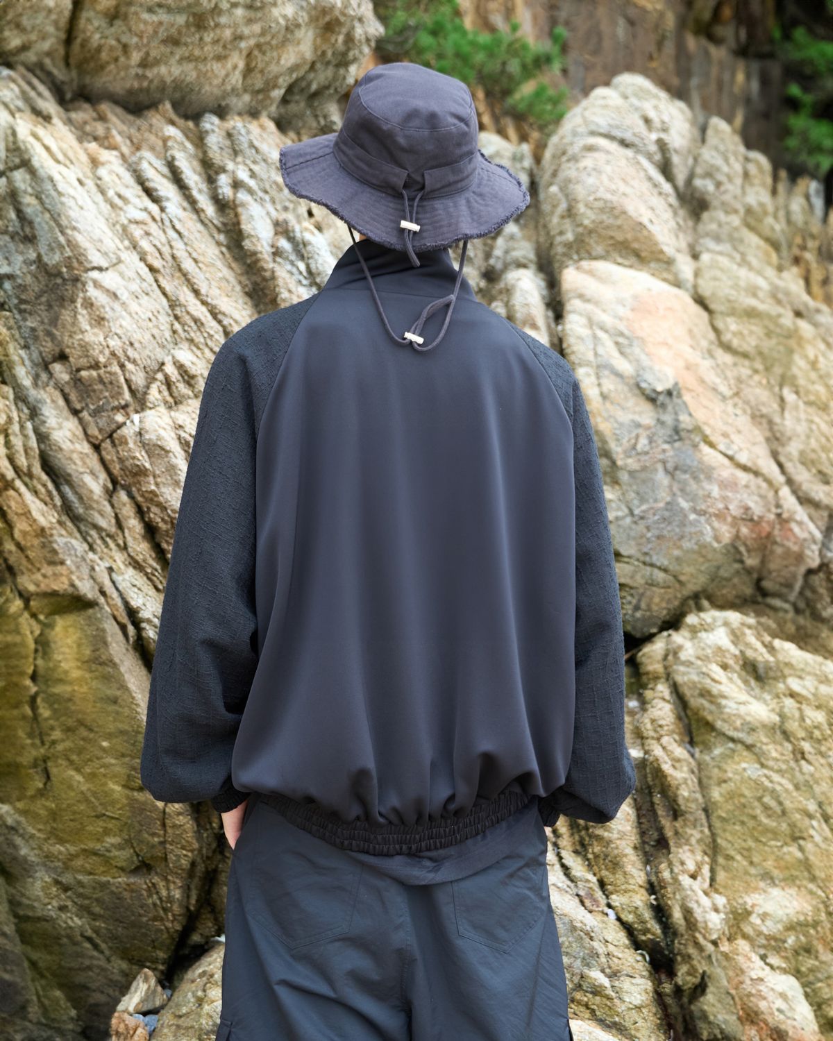 유수도시(YUSOODOSI) Tweed Sleeved Reversible Track jacket (Plain ver.)