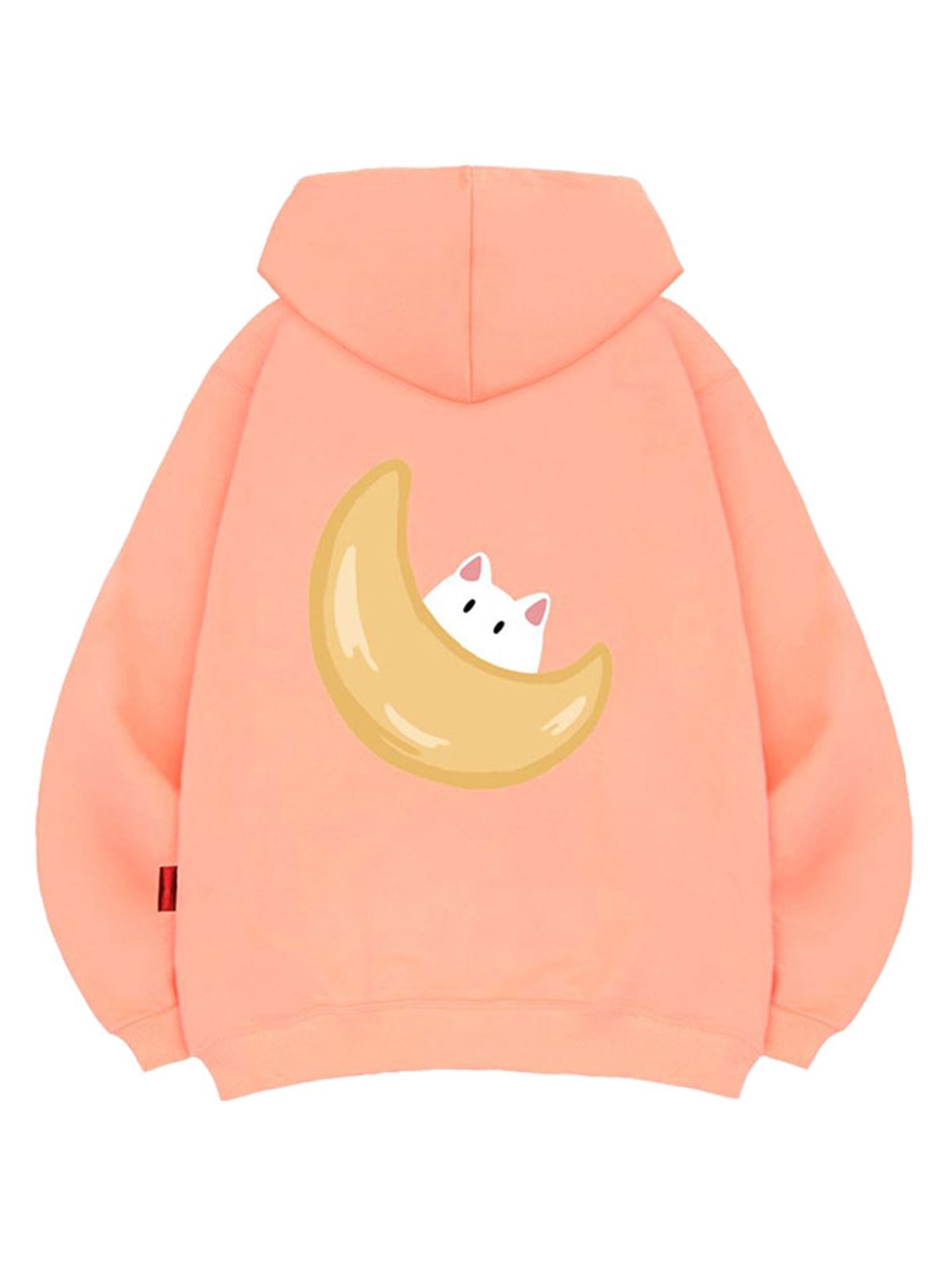 엘라모(LLAMO) 캣인더문 후드티 남녀공용 빅사이즈 M~4XL