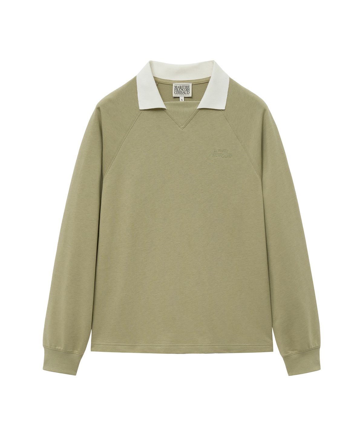 마리떼 프랑소와 저버(MARITHÉ + FRANҪOIS GIRBAUD) W COLLARED RAGLAN SWEATSHIRT olive khaki