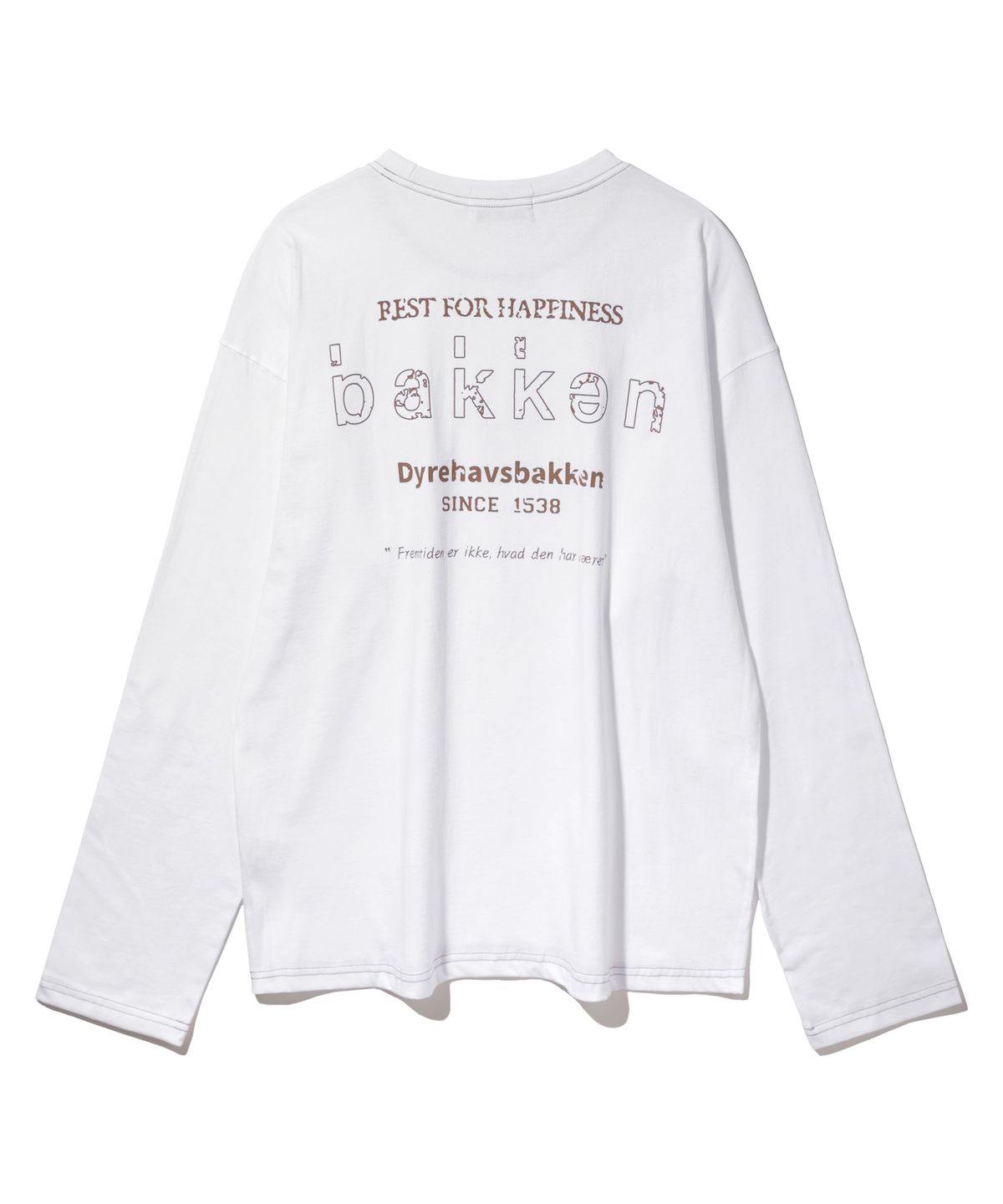 바켄(BAKKEN) Stitch Color Point 긴팔티셔츠 BK4993_화이트