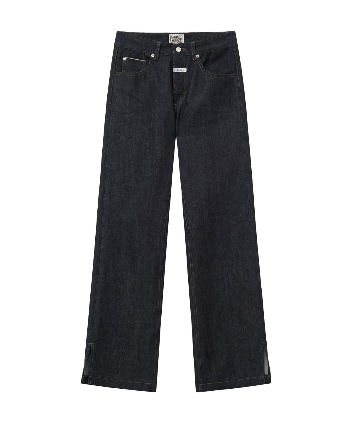 마리떼 프랑소와 저버(MARITHÉ + FRANҪOIS GIRBAUD) W BOSSA SELVAGE DENIM SLIT PANTS dark blue