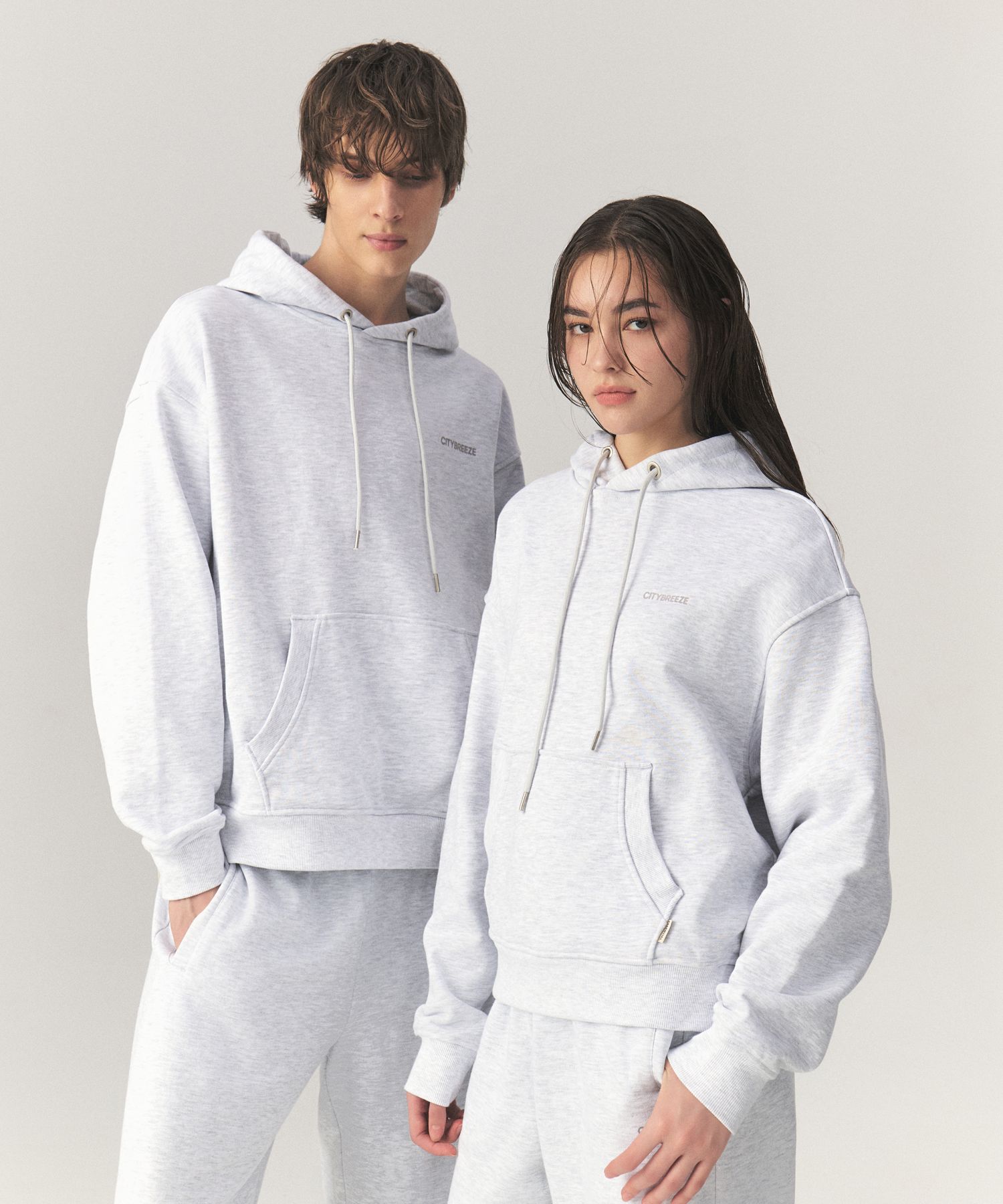 ★送料・関税込★CITYBREEZE★ESSENTIAL LOGO SWEATSHIRTS★ ktown4u.com : [CITYBREEZE] ESSENTIAL BIG LOGO HOODIE_MELANGE