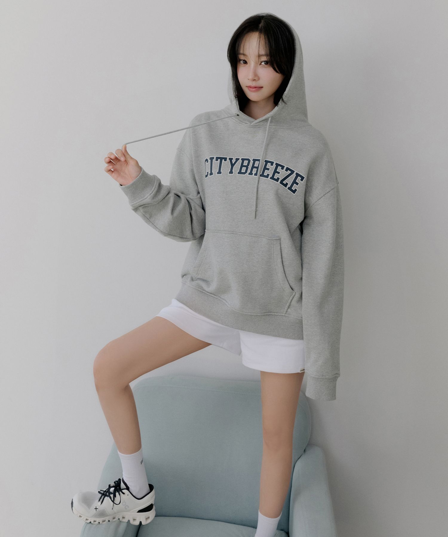 ★ citybreeze★ Essential City Star Sweatshirt NAVY CUG3SW1 ktown4u.com : [CITYBREEZE] ESSENTIAL HOOD ZIP-UP JUMPER_BLACK S
