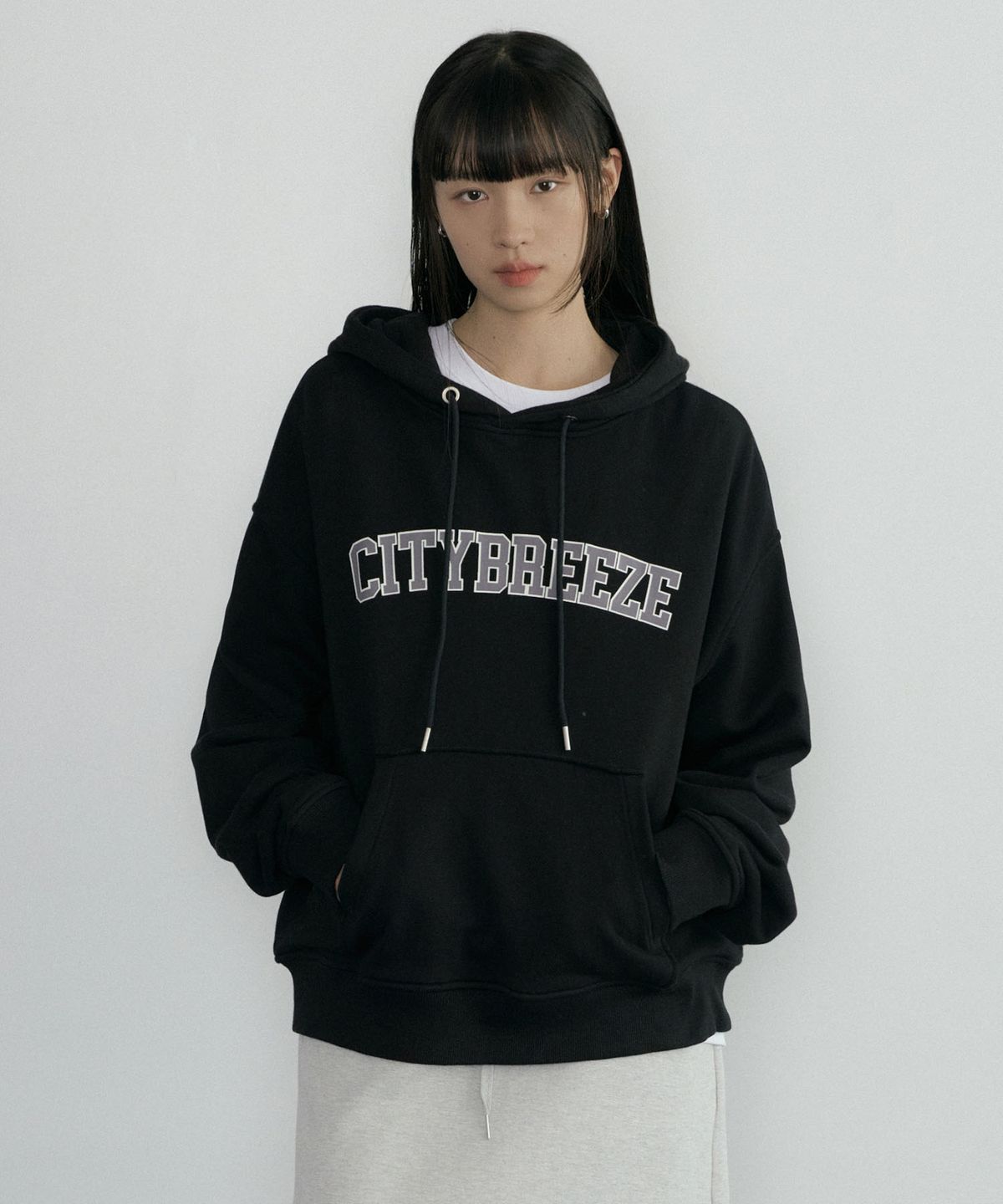시티브리즈(CITYBREEZE) 에센셜 빅로고 후디_4COLORS