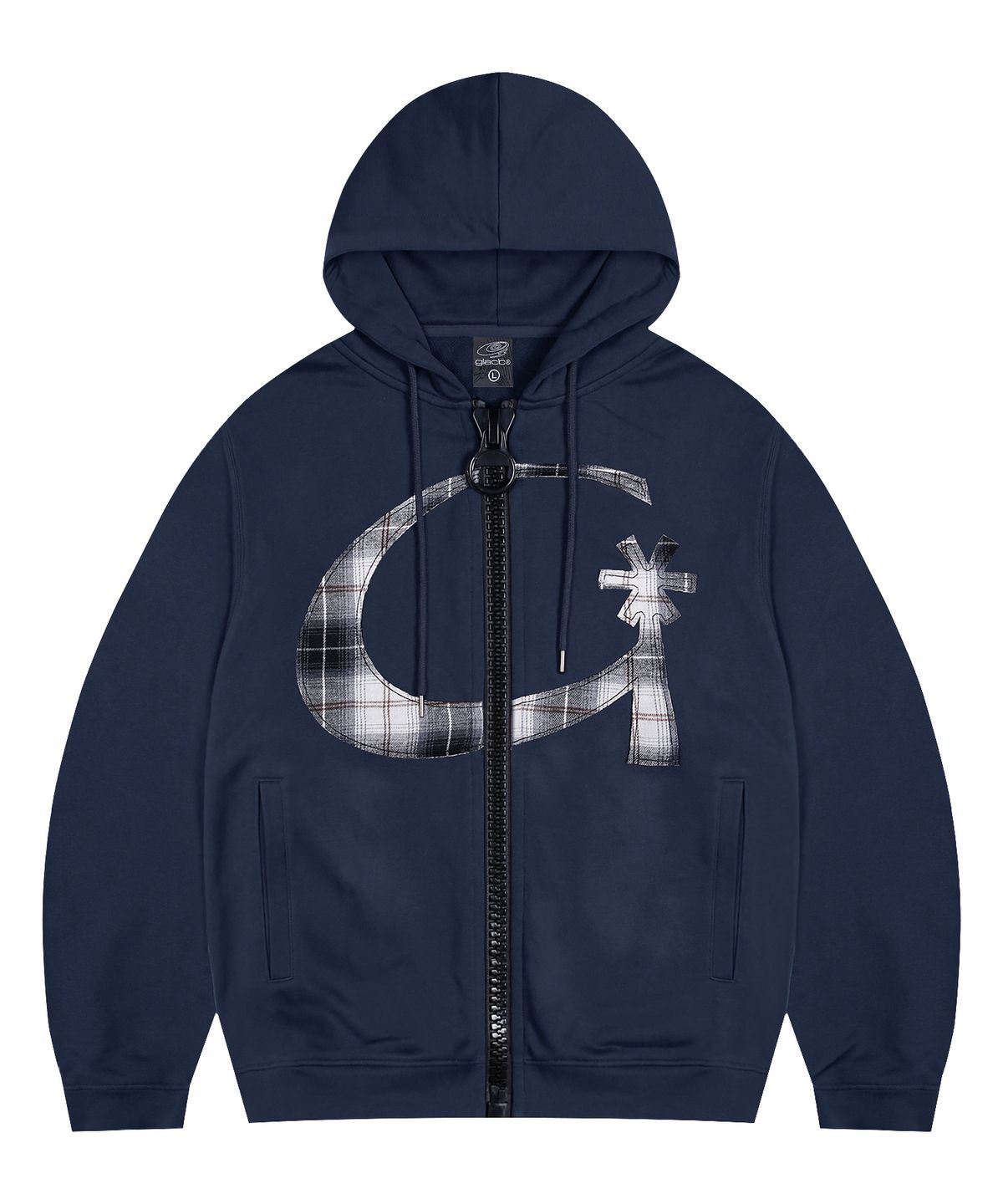 글랙(GLACK) GHD021 지사인 빅지퍼 집업 후디 (NAVY)