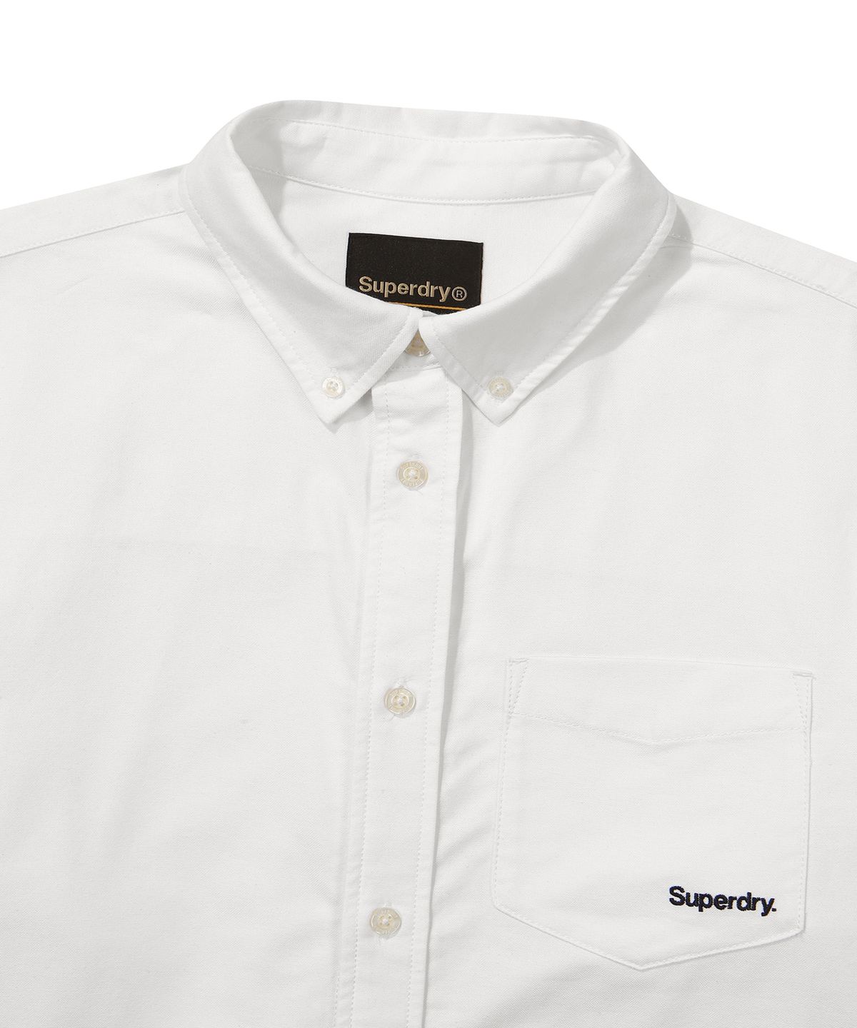 슈퍼드라이(SUPERDRY) 에센셜 레귤러핏 옥스퍼드 셔츠 화이트