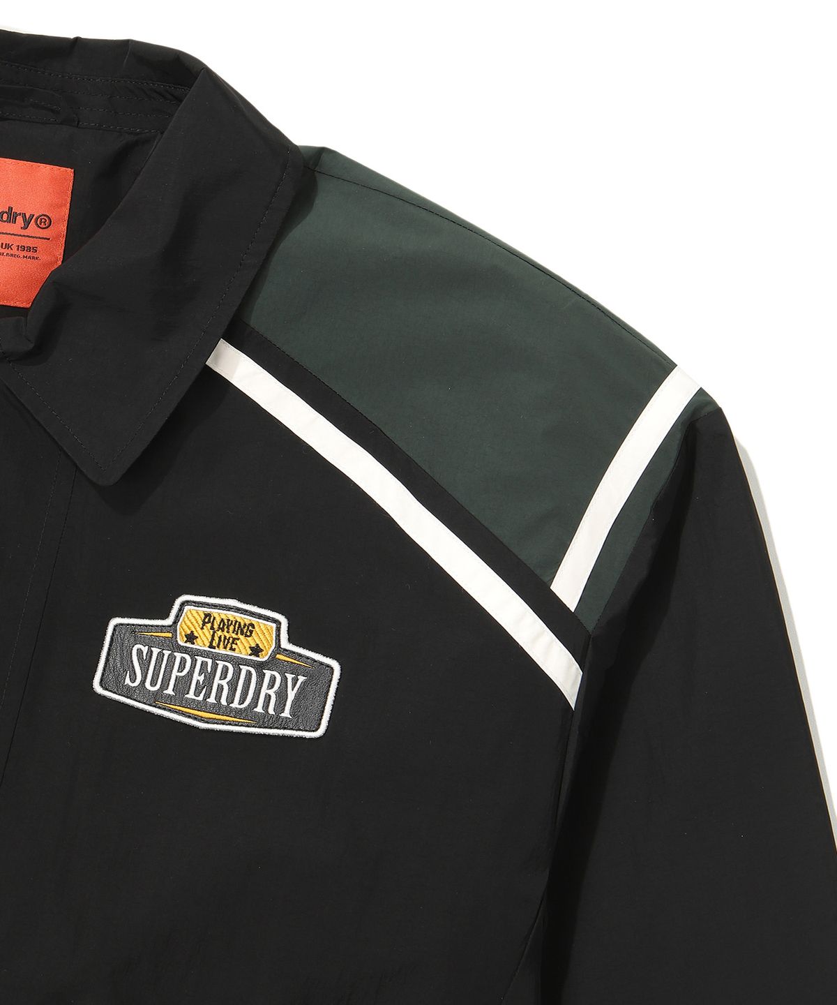 슈퍼드라이(SUPERDRY) 컬러 블록 나일론 플라이트 자켓 TYPE 01 블랙