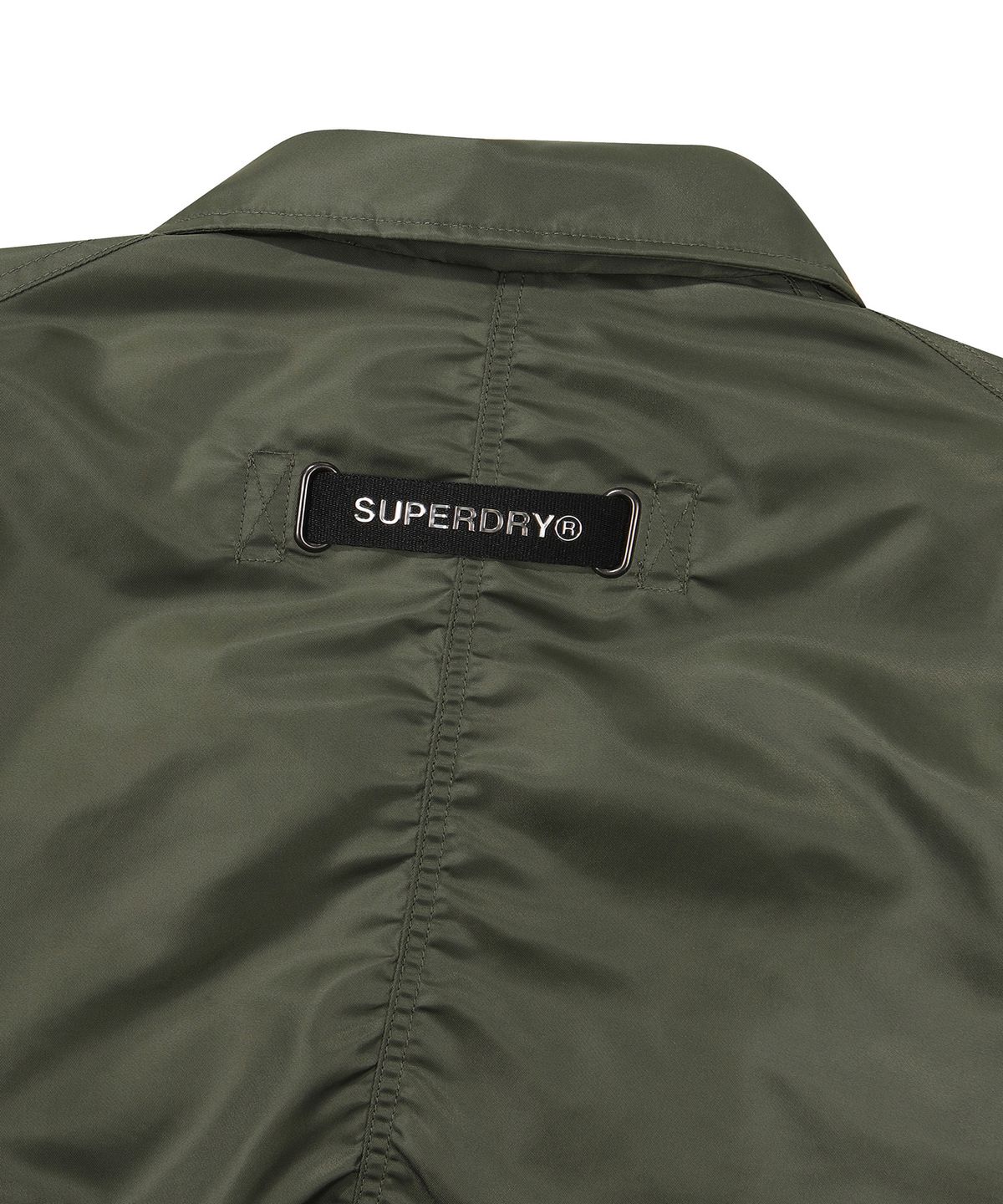 슈퍼드라이(SUPERDRY) 나일론 플라이트 패딩 점퍼 카키