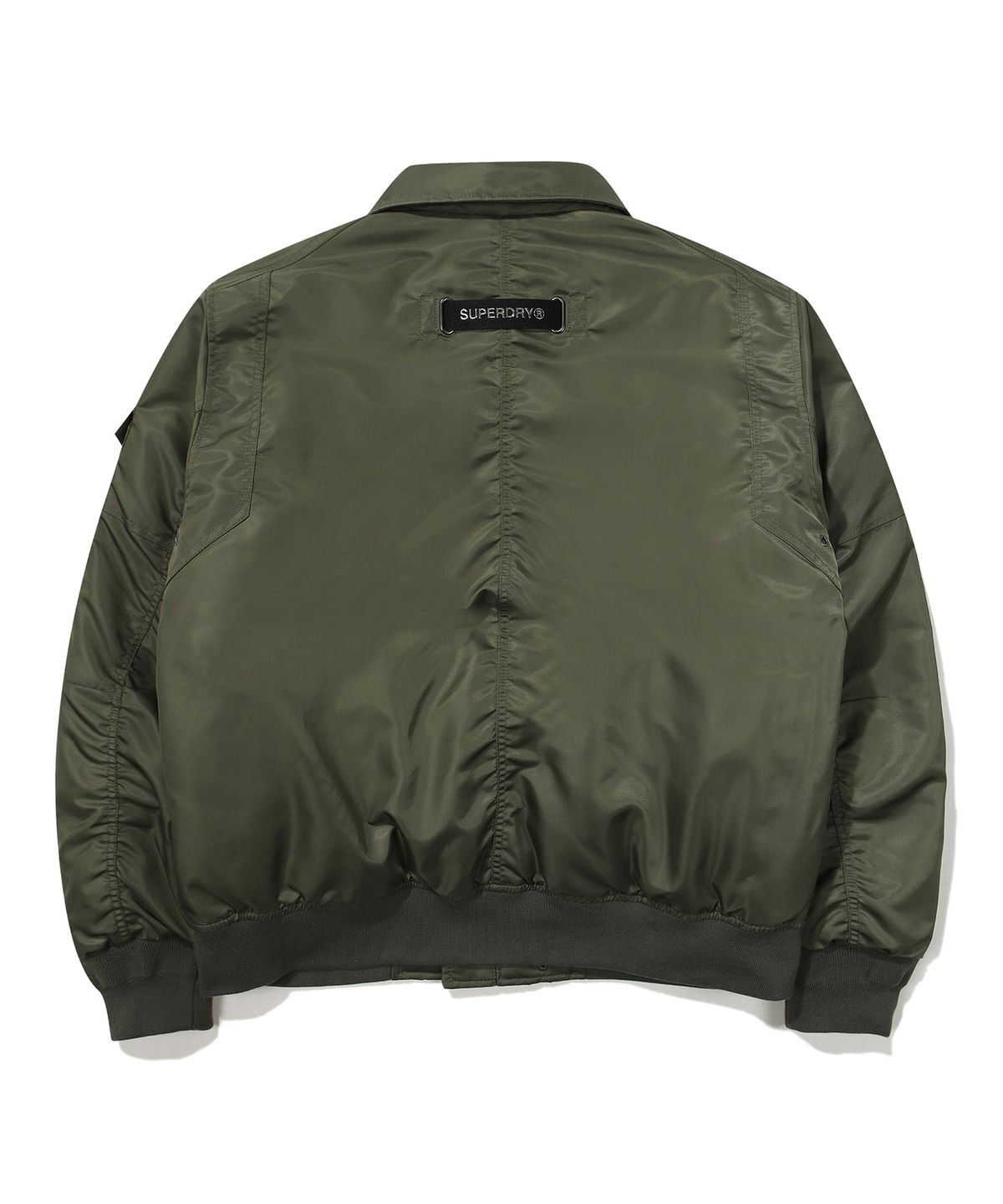 슈퍼드라이(SUPERDRY) 나일론 플라이트 패딩 점퍼 카키