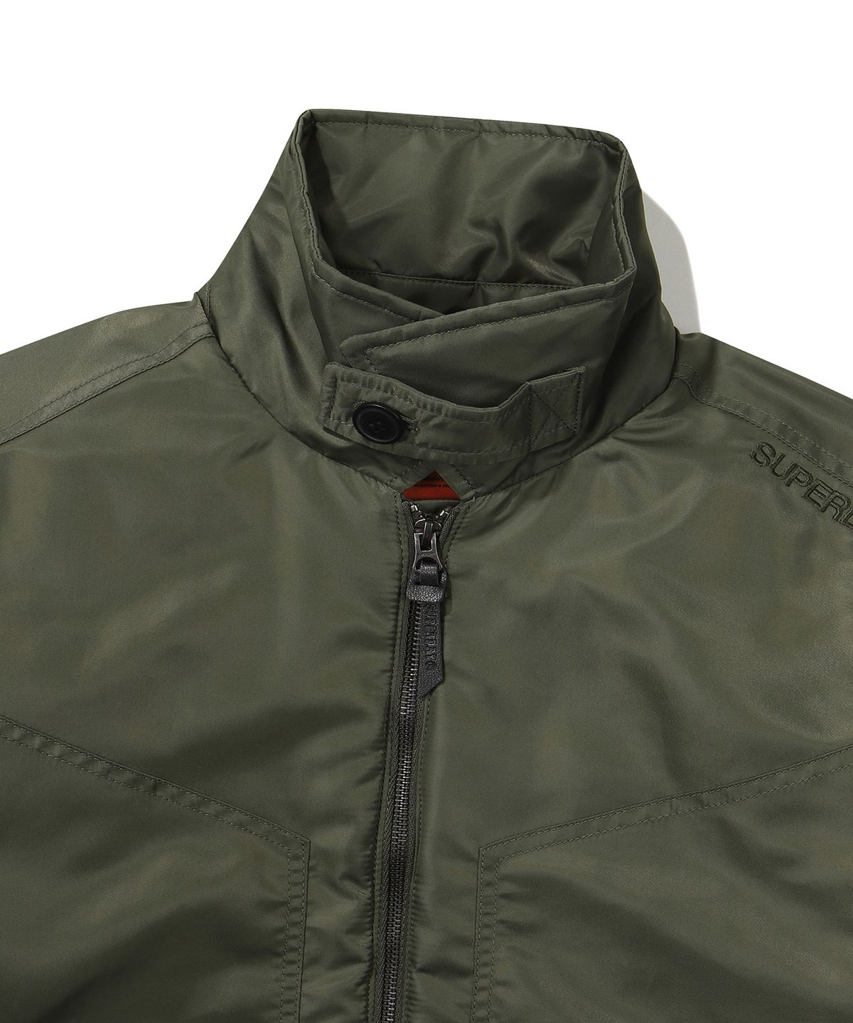 슈퍼드라이(SUPERDRY) 나일론 플라이트 패딩 점퍼 카키