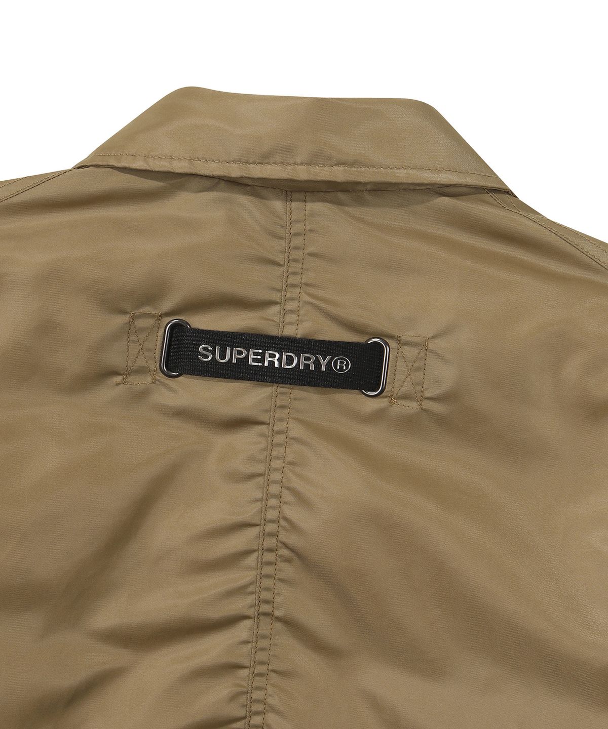 슈퍼드라이(SUPERDRY) 나일론 플라이트 패딩 점퍼 베이지