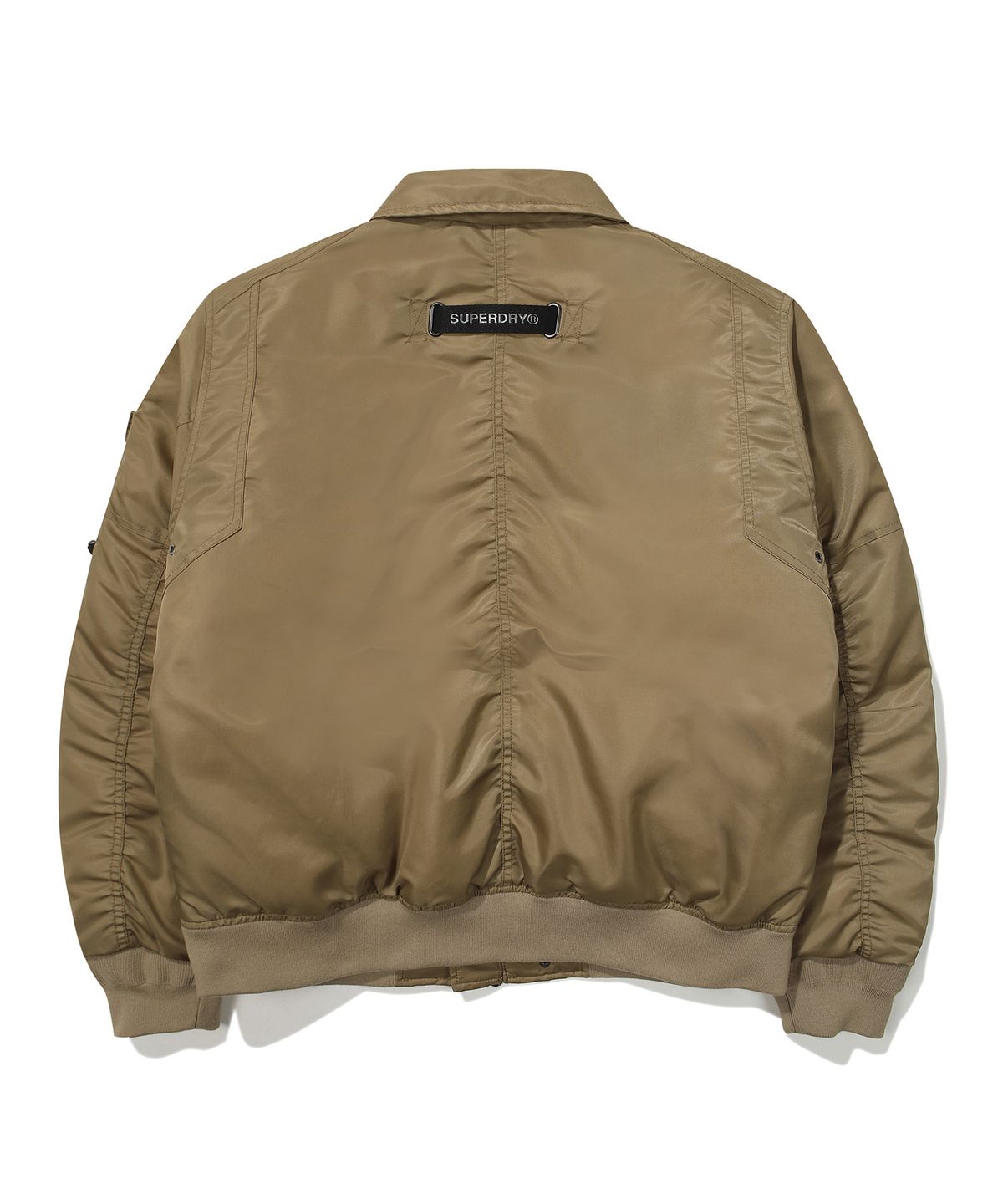 슈퍼드라이(SUPERDRY) 나일론 플라이트 패딩 점퍼 베이지
