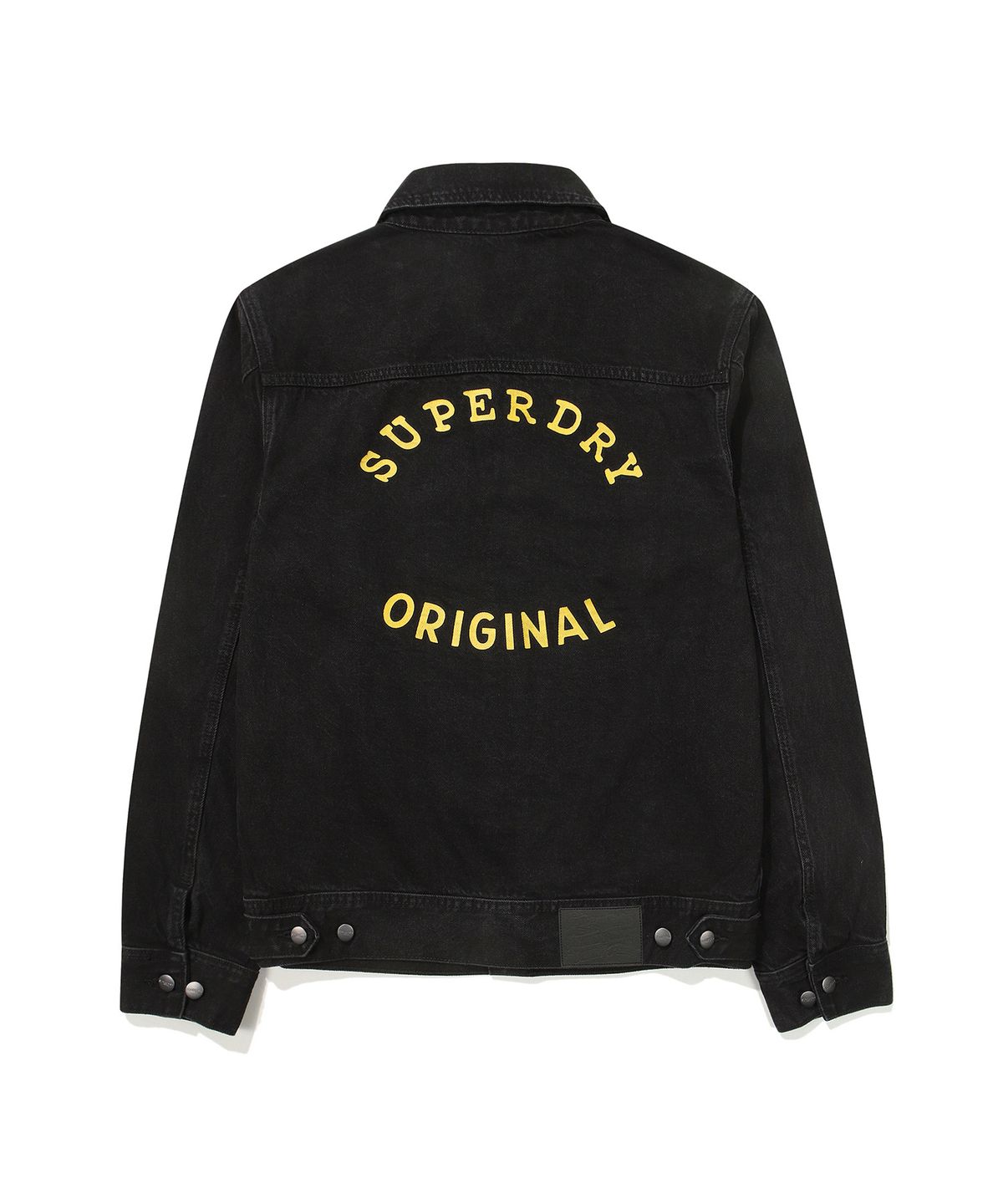 슈퍼드라이(SUPERDRY) 아트워크 빈티지 데님 자켓 블랙