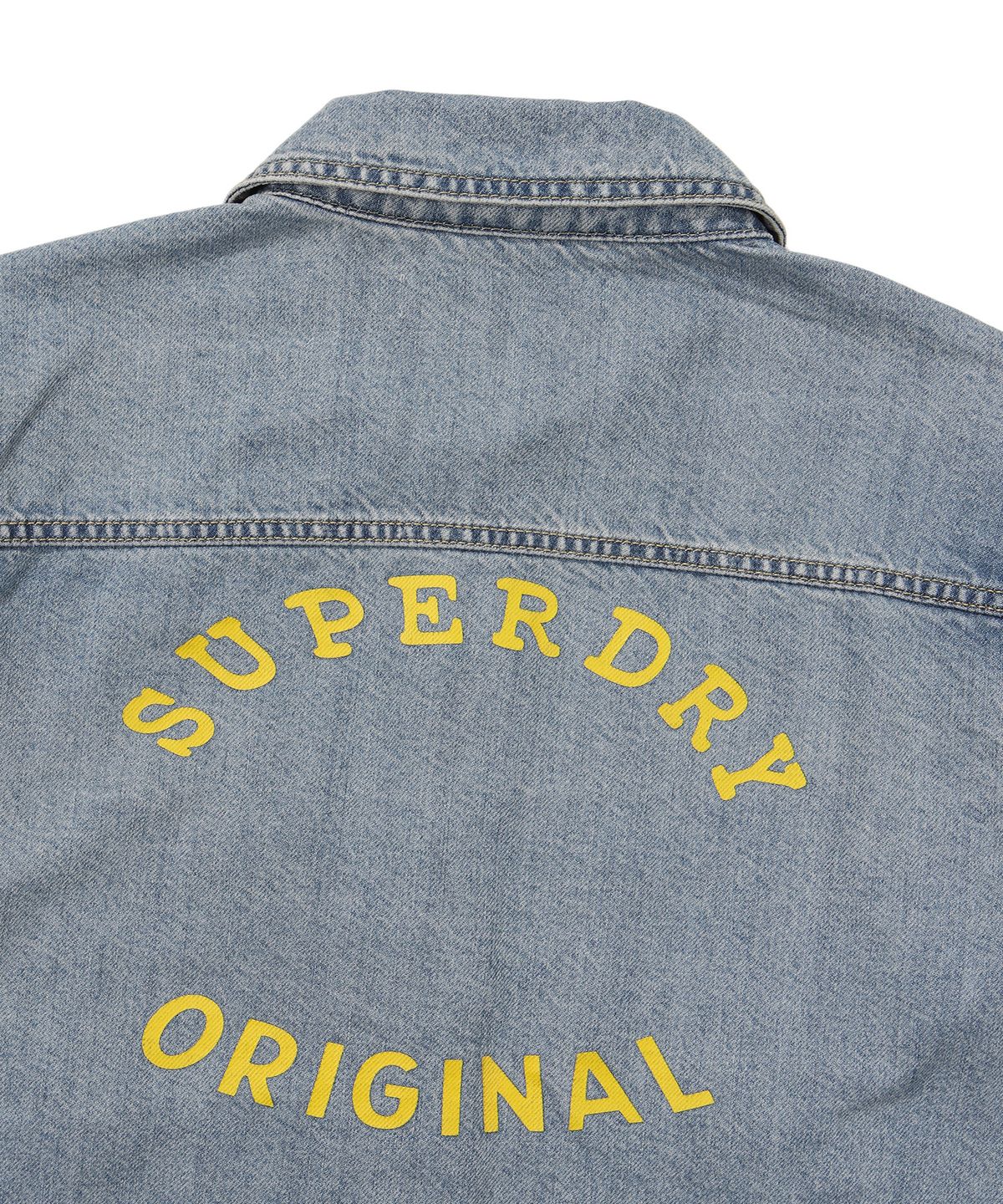 슈퍼드라이(SUPERDRY) 아트워크 빈티지 데님 자켓 라이트 인디고