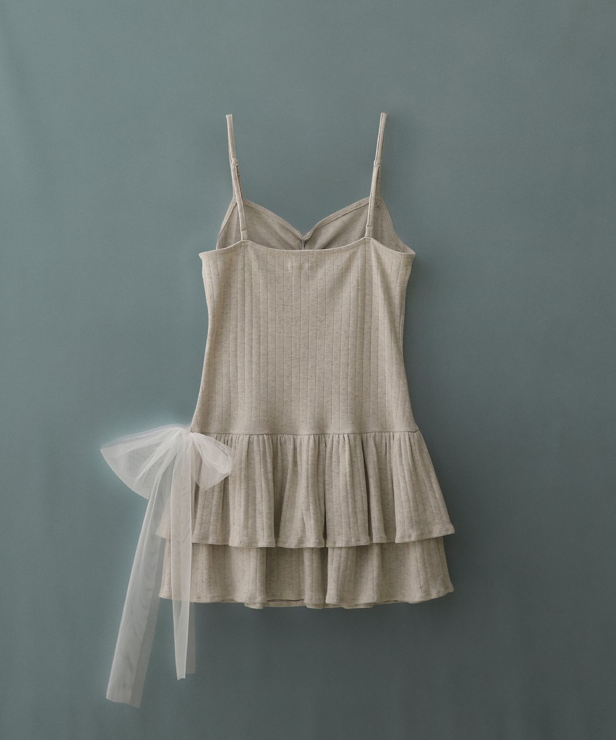 배드블루(BADBLUE) Side Tie Dress Oatmeal