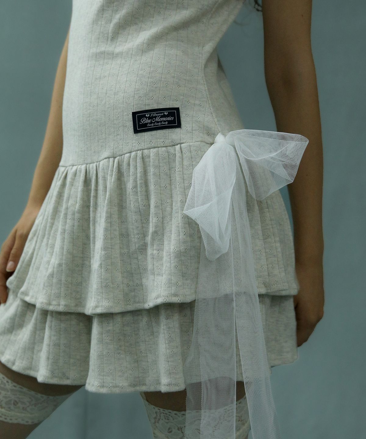 배드블루(BADBLUE) Side Tie Dress Oatmeal
