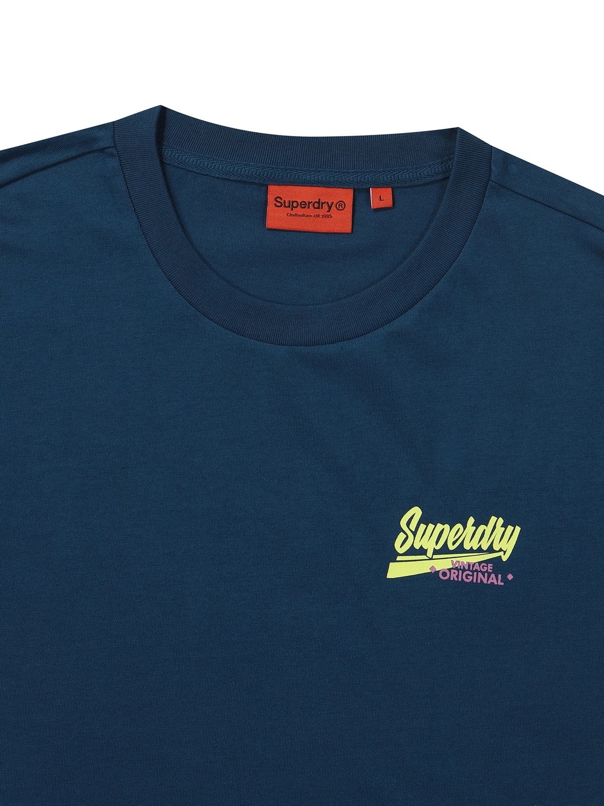 슈퍼드라이(SUPERDRY) 락펑크 레귤러핏 반팔 티셔츠 틸그린