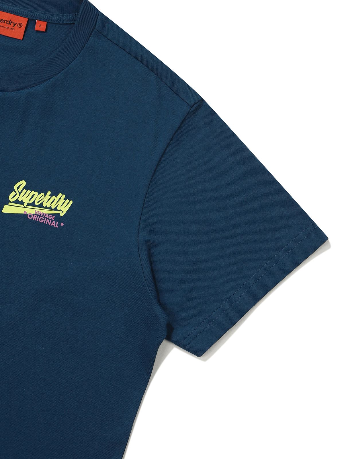 슈퍼드라이(SUPERDRY) 락펑크 레귤러핏 반팔 티셔츠 틸그린