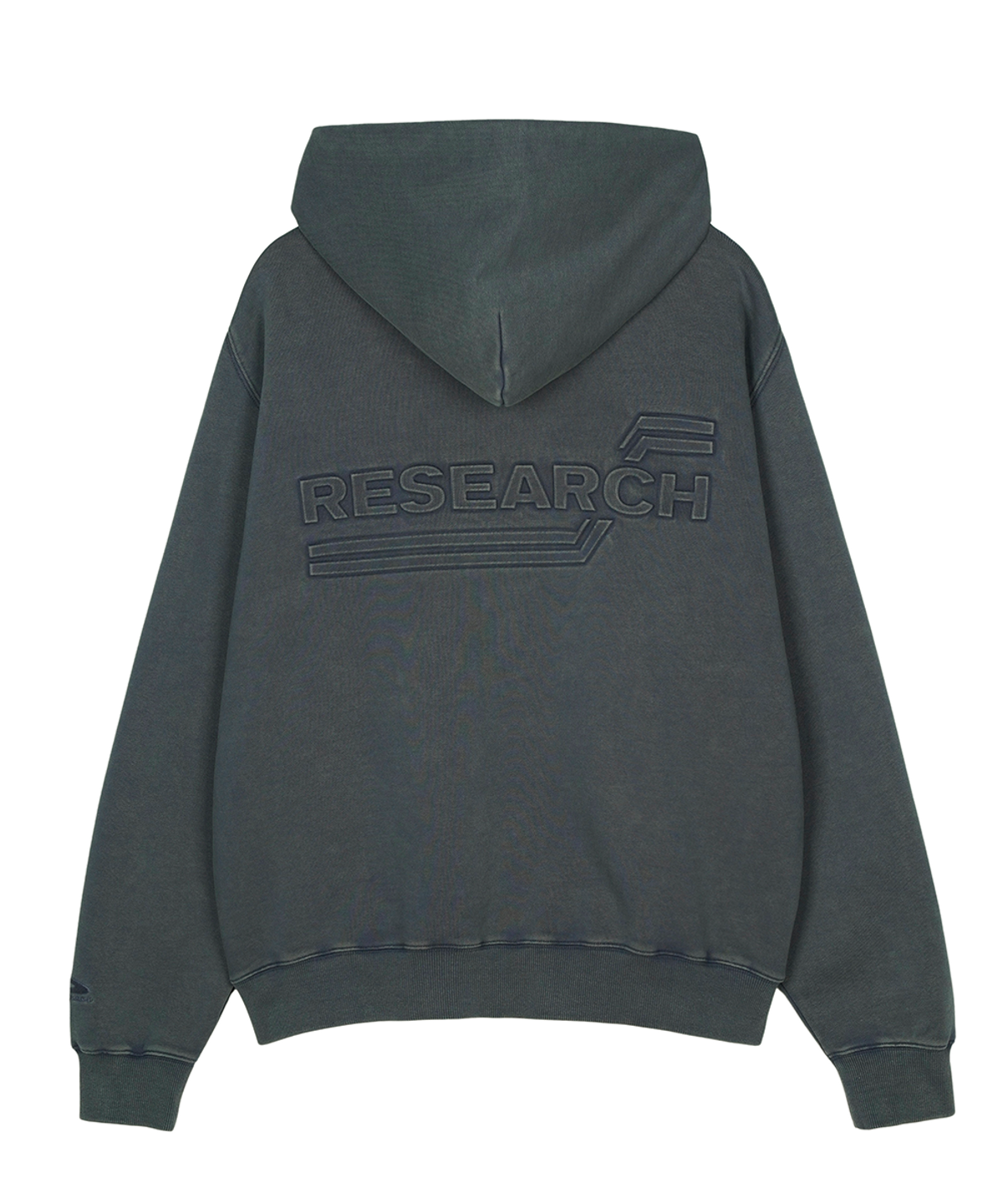 에프디알(FDR) Embo Pigment Star Disk Logo Hoodie Slate Gray