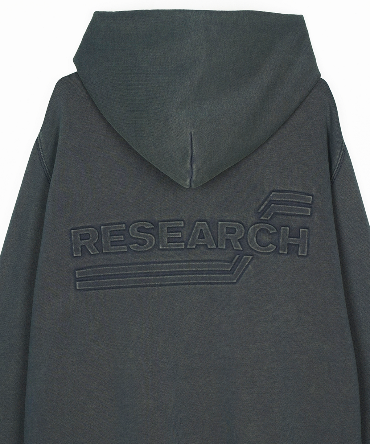 에프디알(FDR) Embo Pigment Star Disk Logo Hoodie Slate Gray