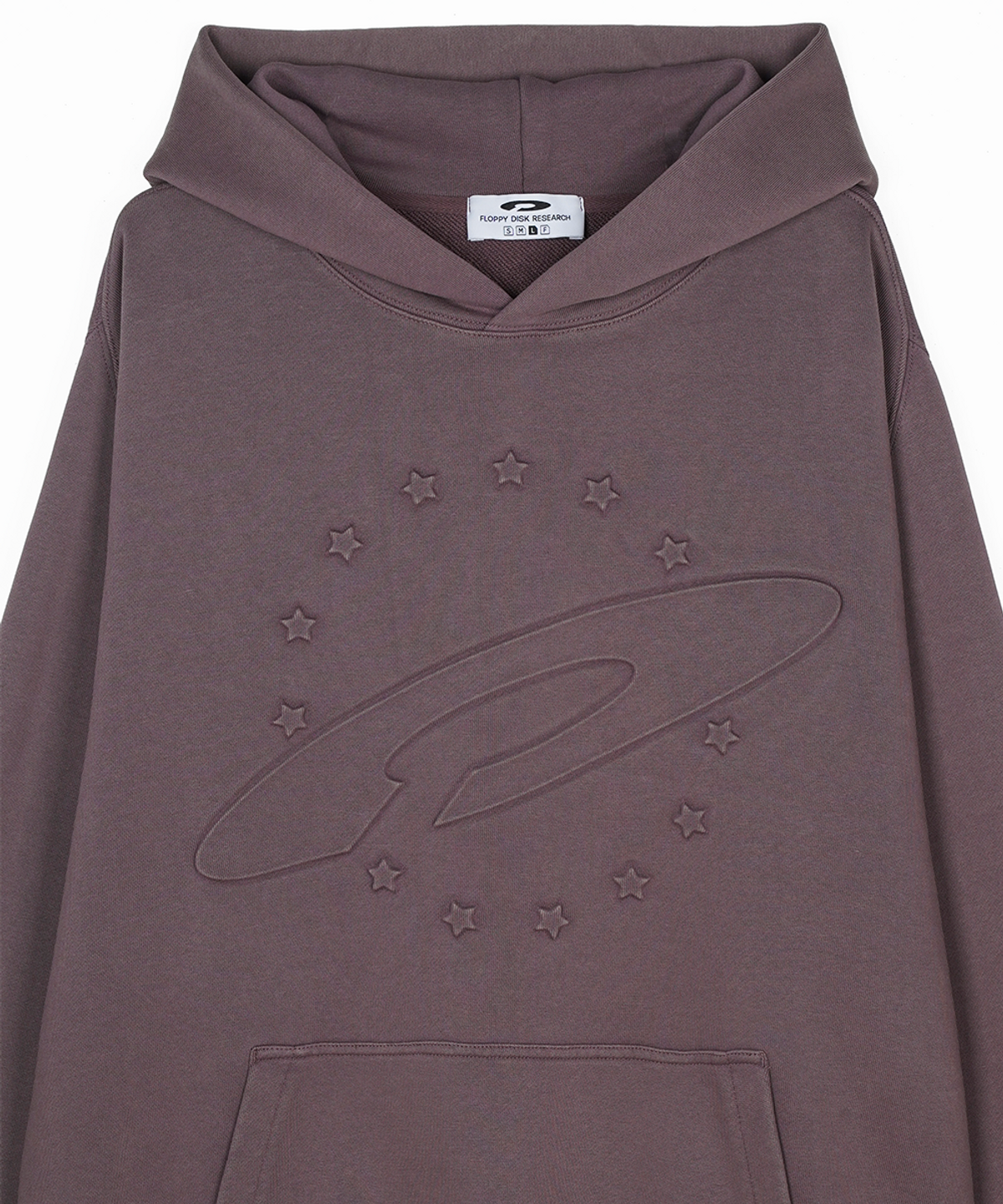에프디알(FDR) Embo Pigment Star Disk Logo Hoodie Purple